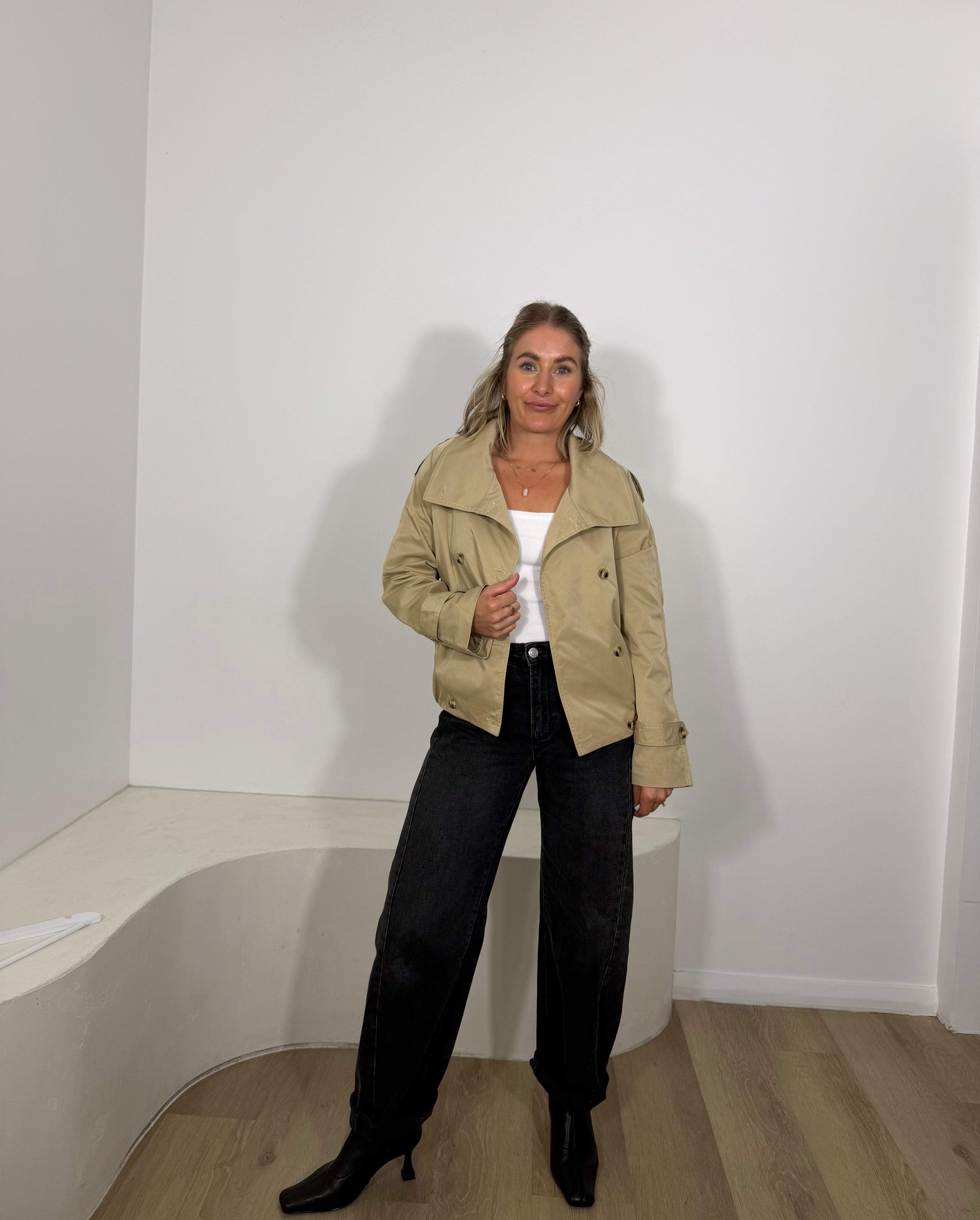 By Frankie Funnel Bomber Jacket - Dark Beige