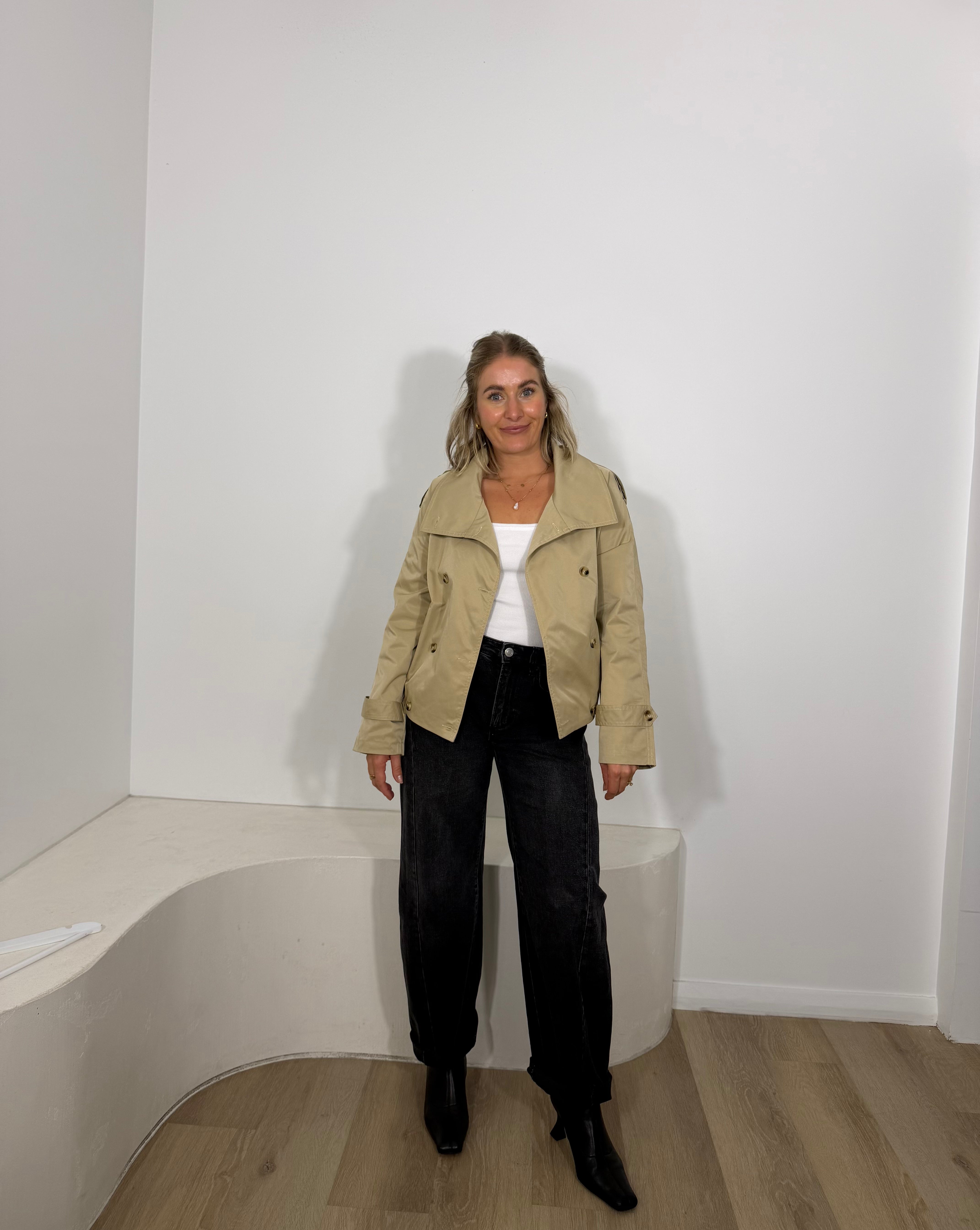 By Frankie Funnel Bomber Jacket - Dark Beige