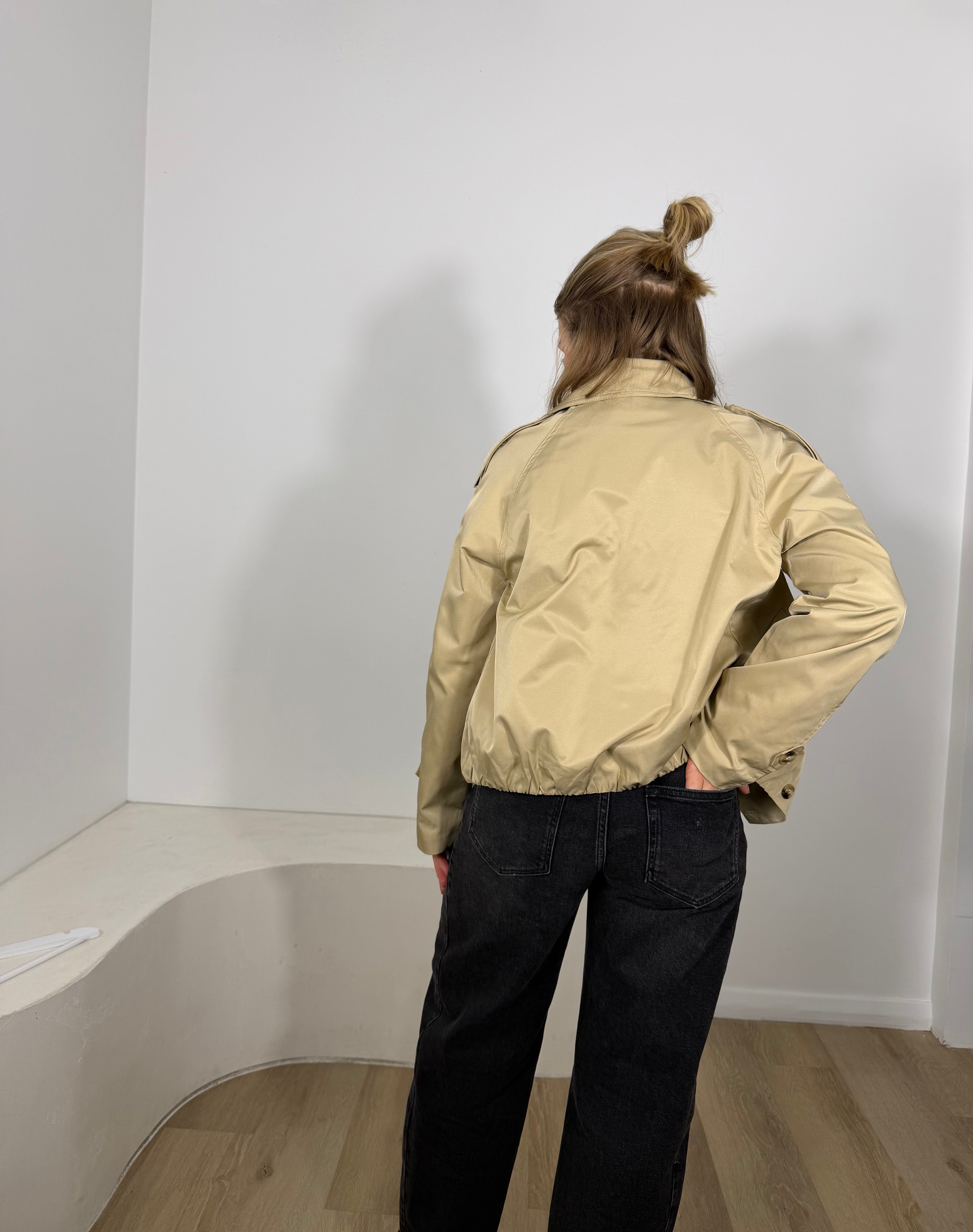 By Frankie Funnel Bomber Jacket - Dark Beige