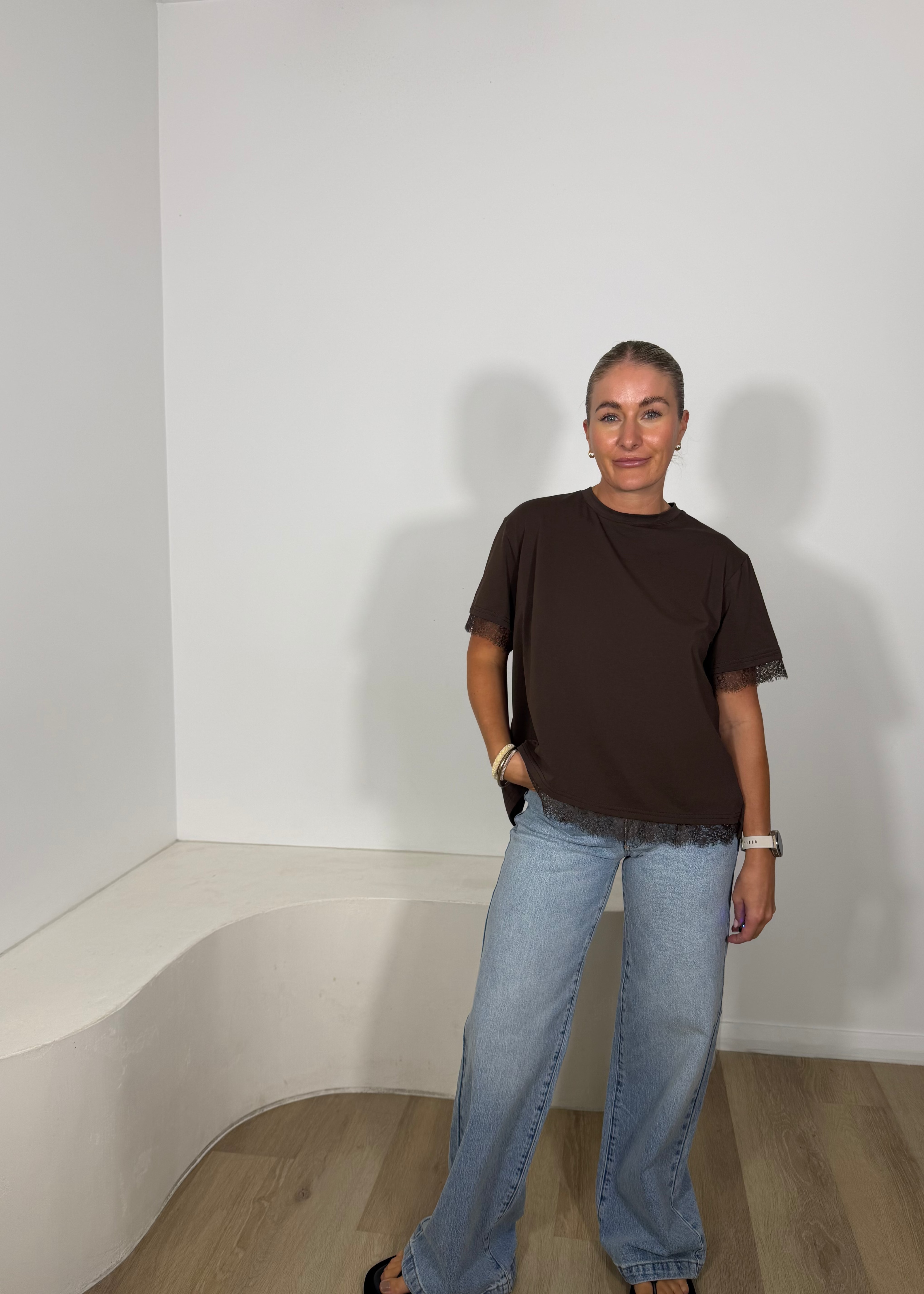 By Frankie Lace Tee - Chocolate