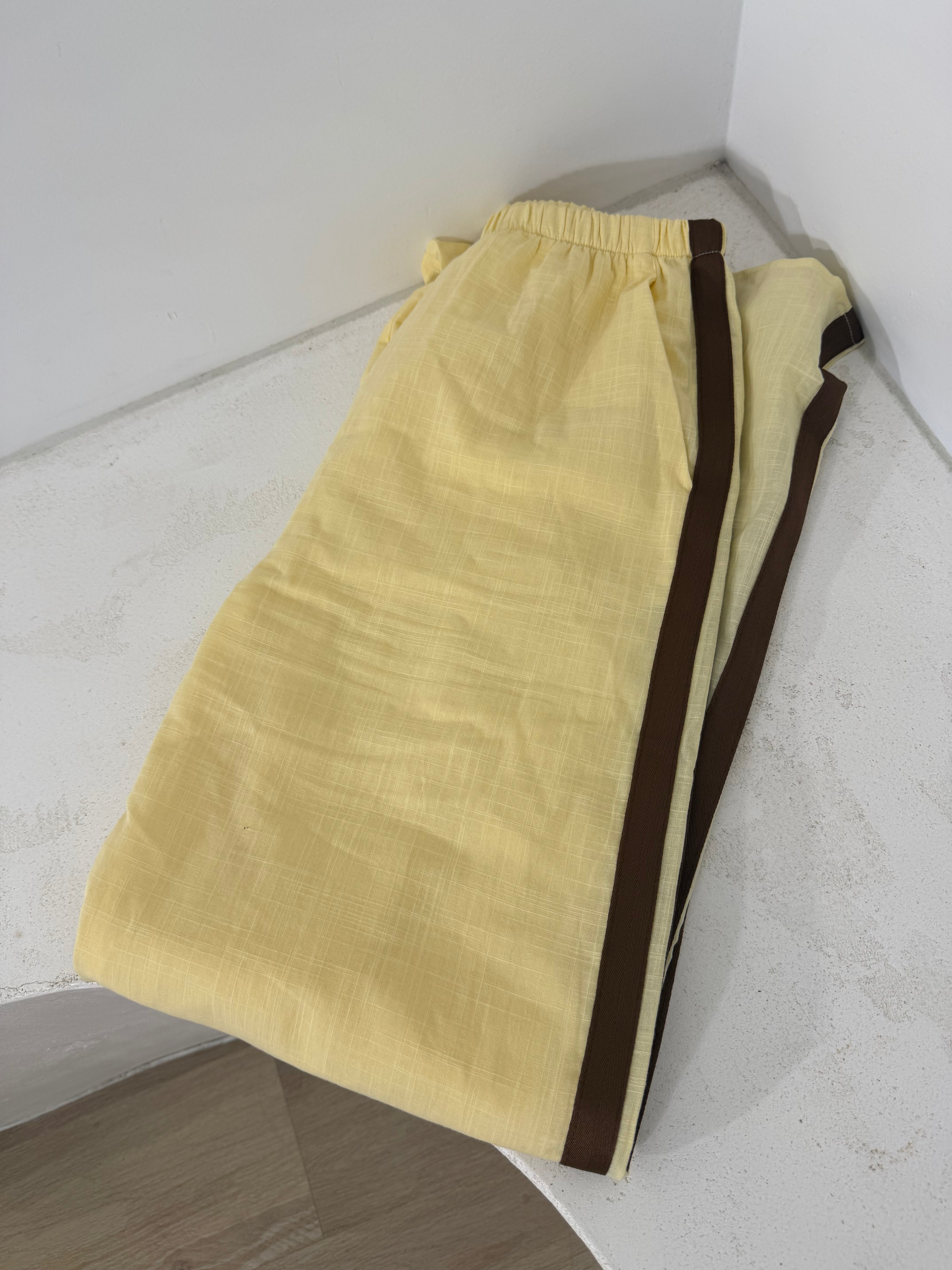 By Frankie Racer Pants - Yellow & Choc Racer