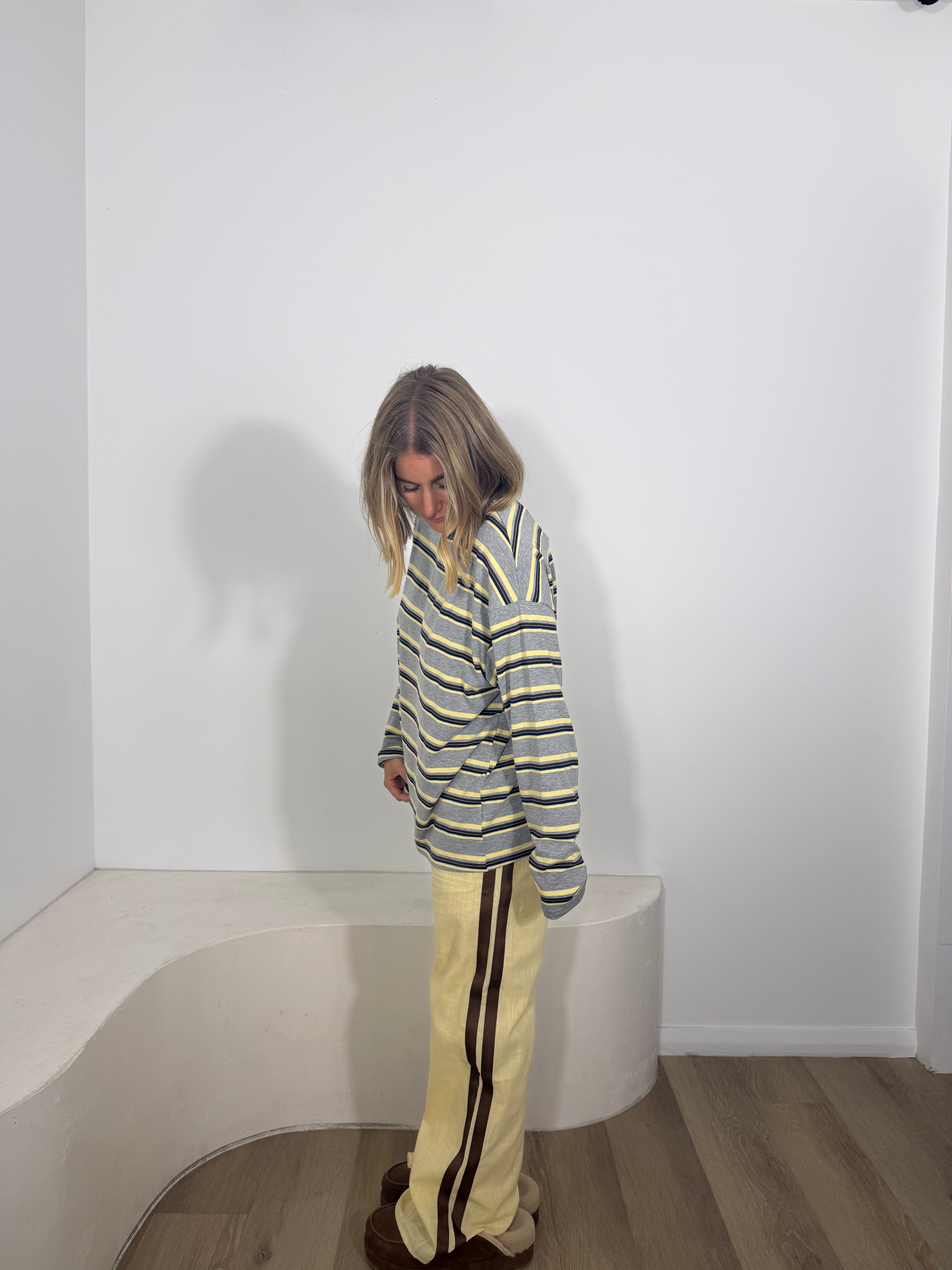 By Frankie Racer Pants - Yellow & Choc Racer
