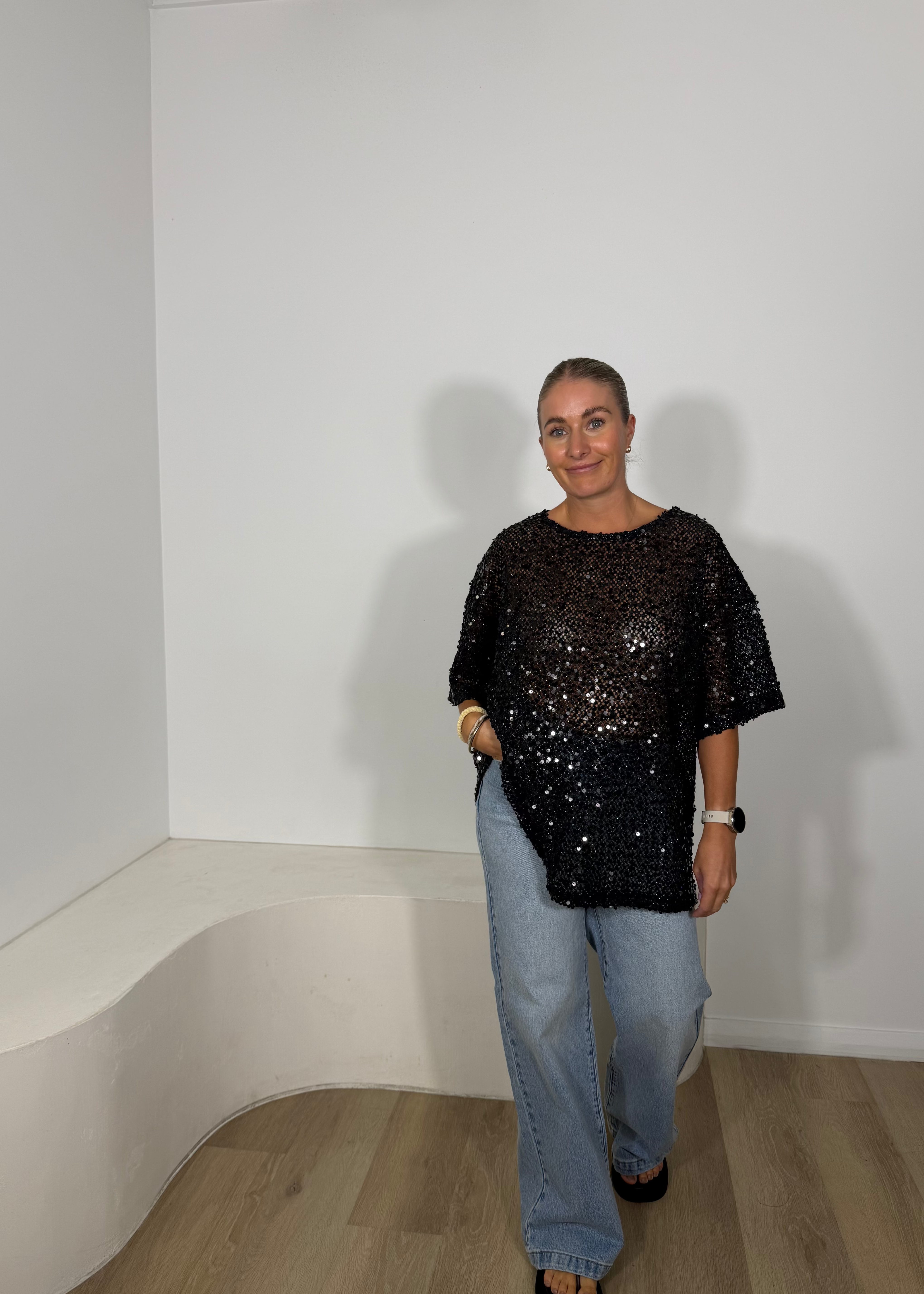 By Frankie Sequin Oversized Tee - Black