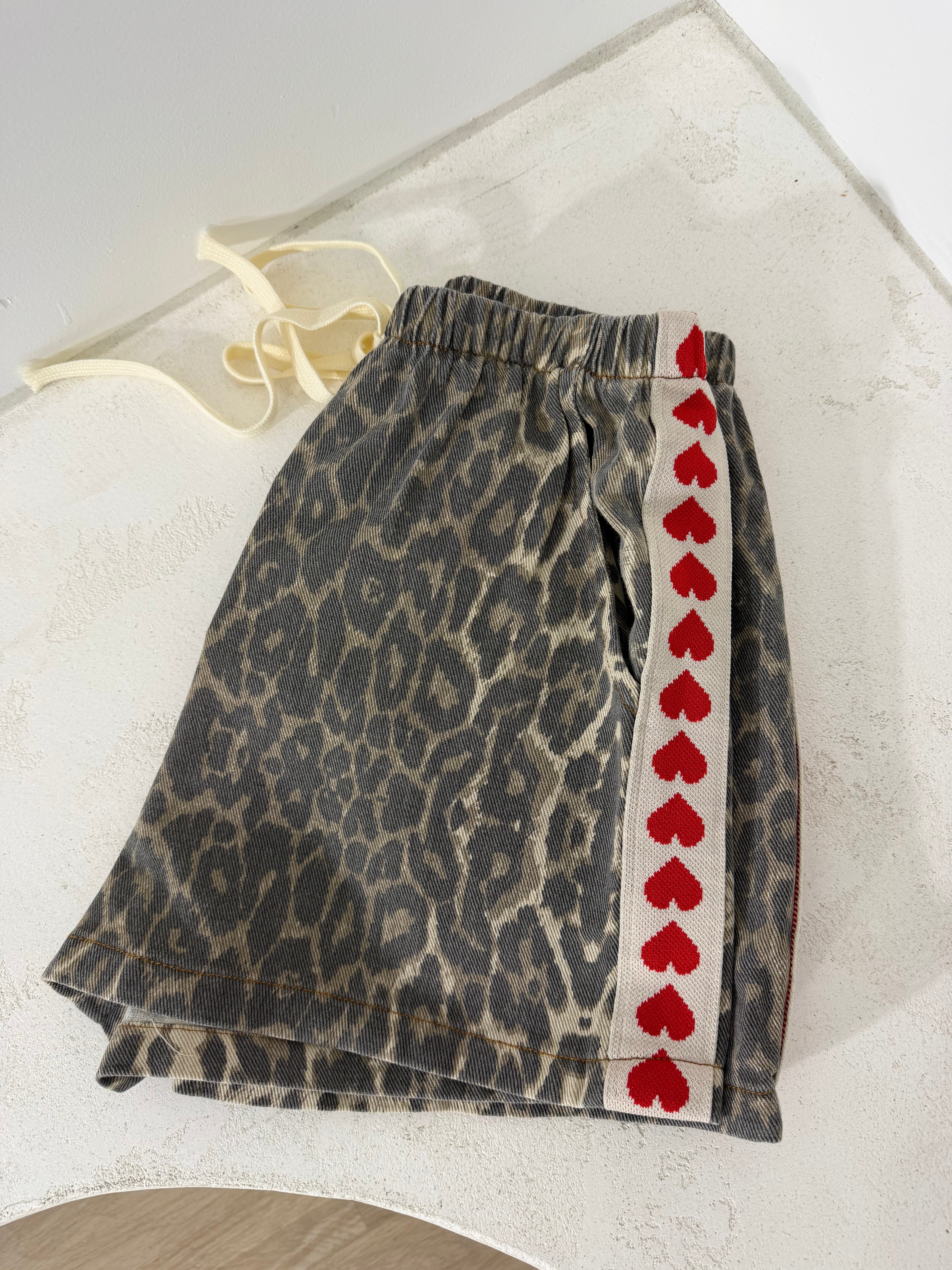 By Frankie Shorts - Leopard & Heart Racer