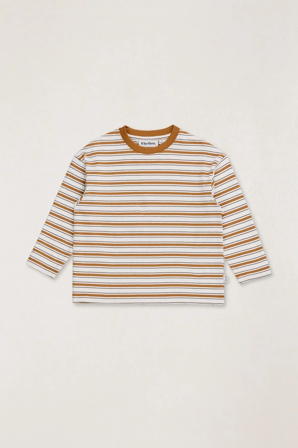 Rhythm Kids Vintage Stripe LS T-Shirt - Golden Brown