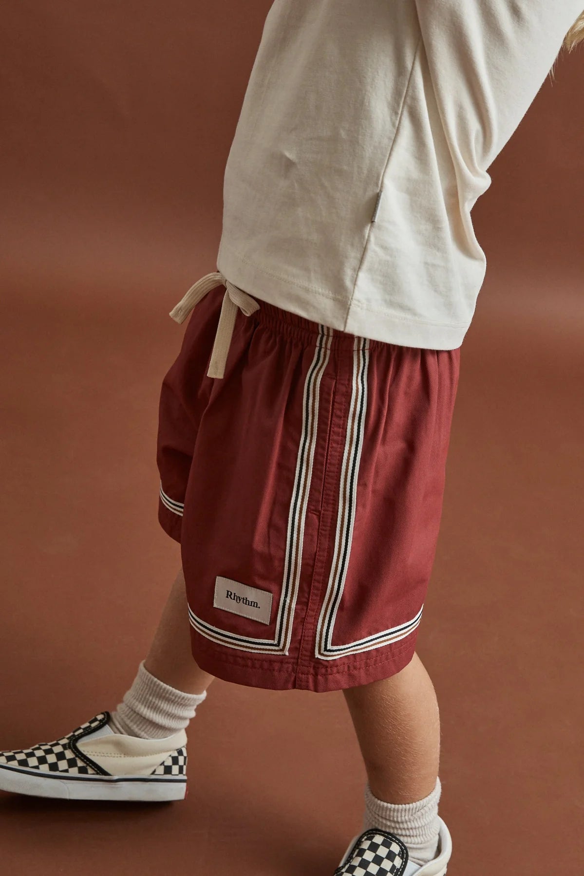 Rhythm Kids Twin Trim Heritage Beach Short - Vintage Red
