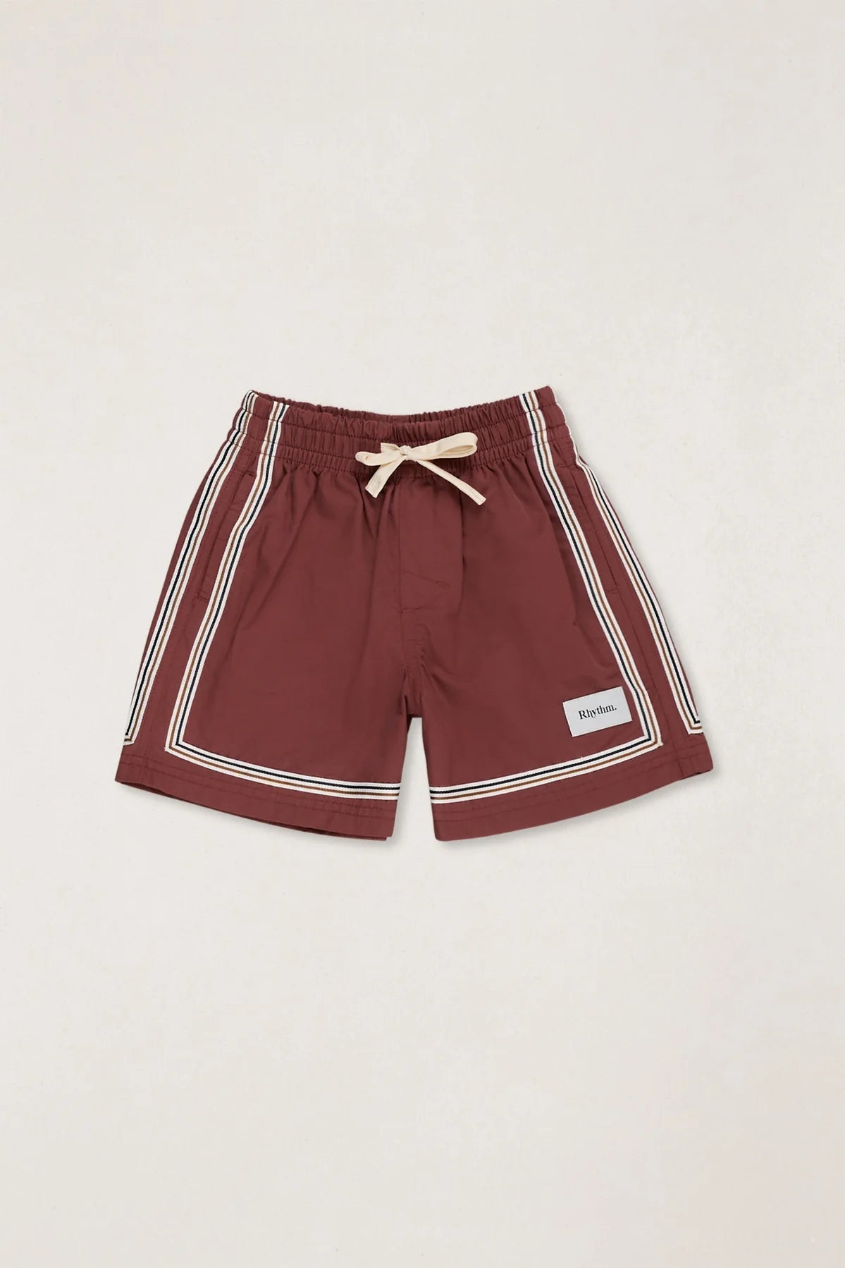 Rhythm Kids Twin Trim Heritage Beach Short - Vintage Red