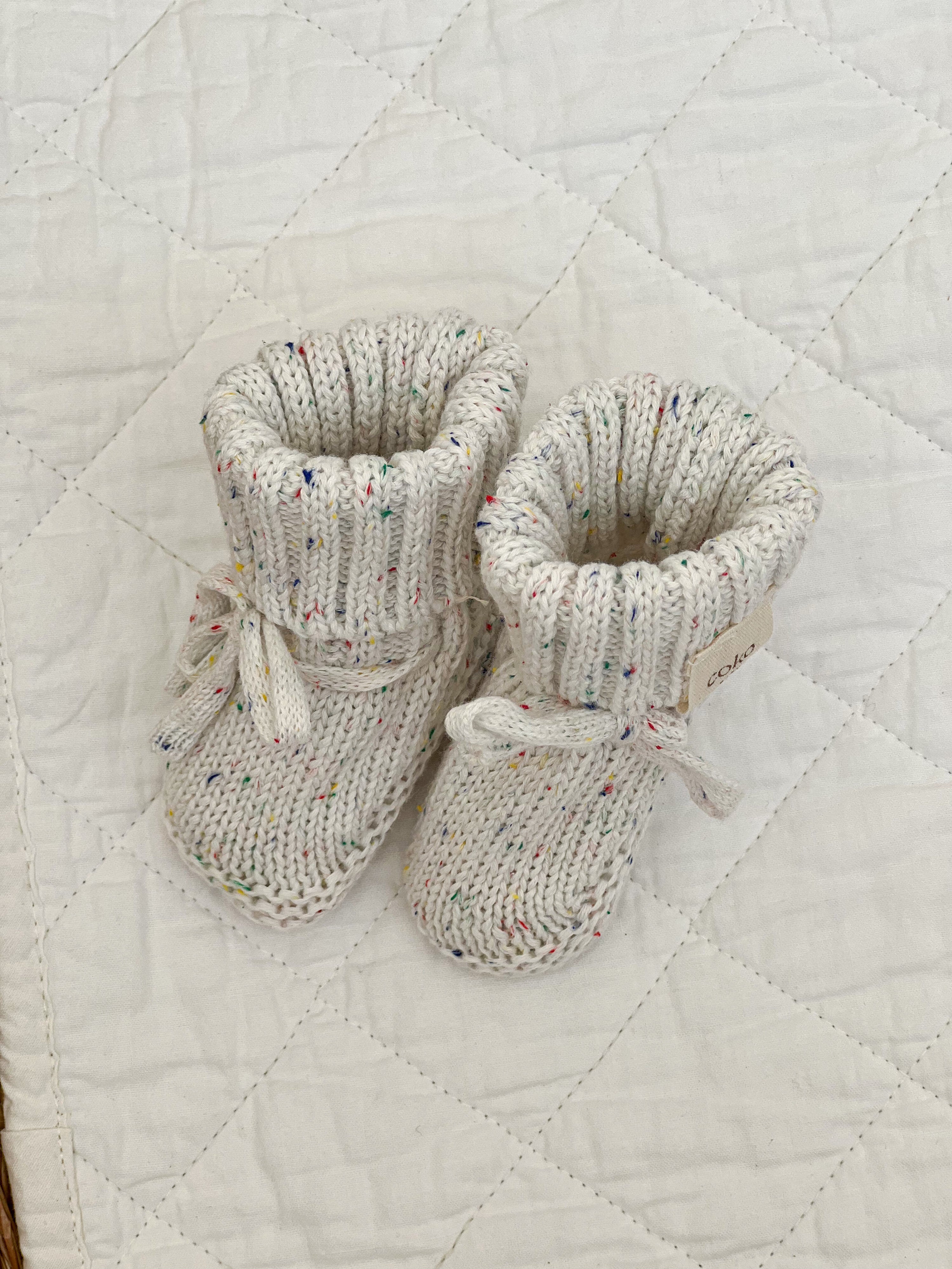 Coko Baby Heirloom Booties - Milk