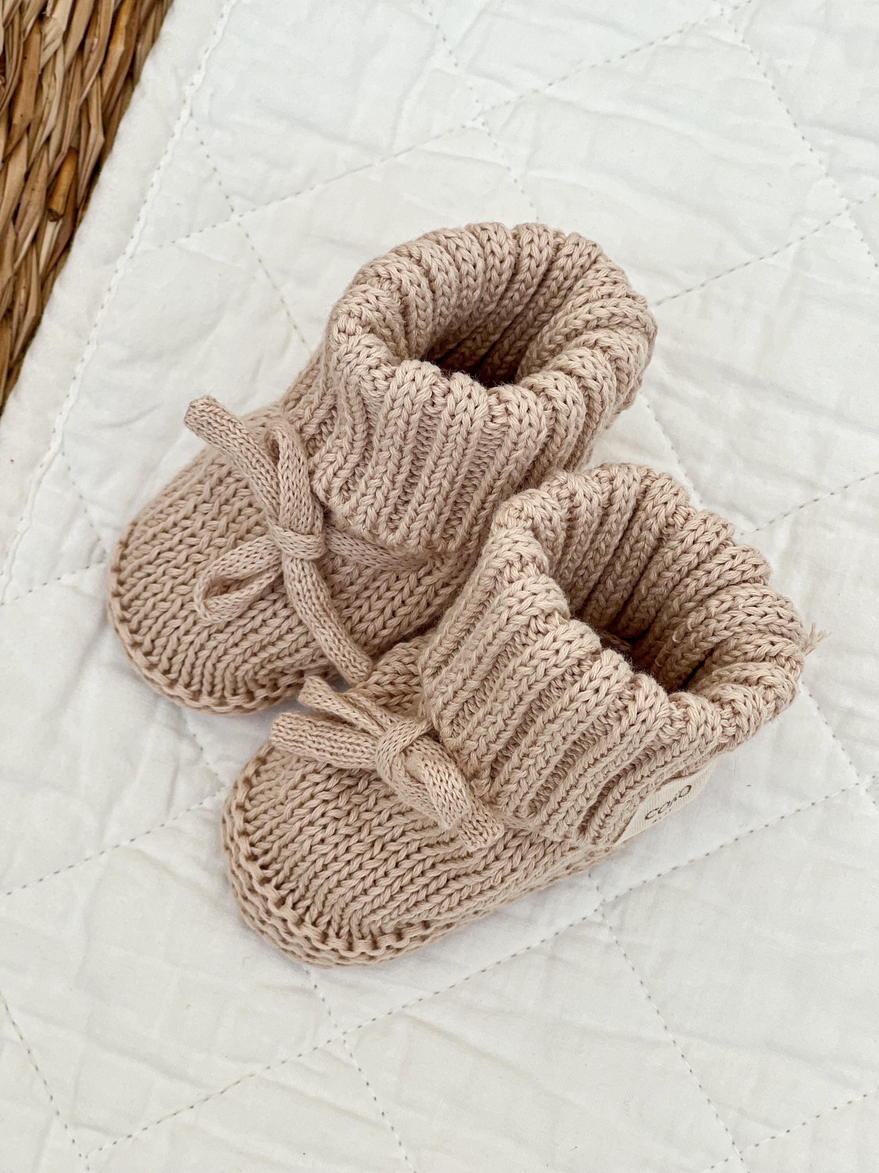 Coko Baby Heirloom Booties - Oat