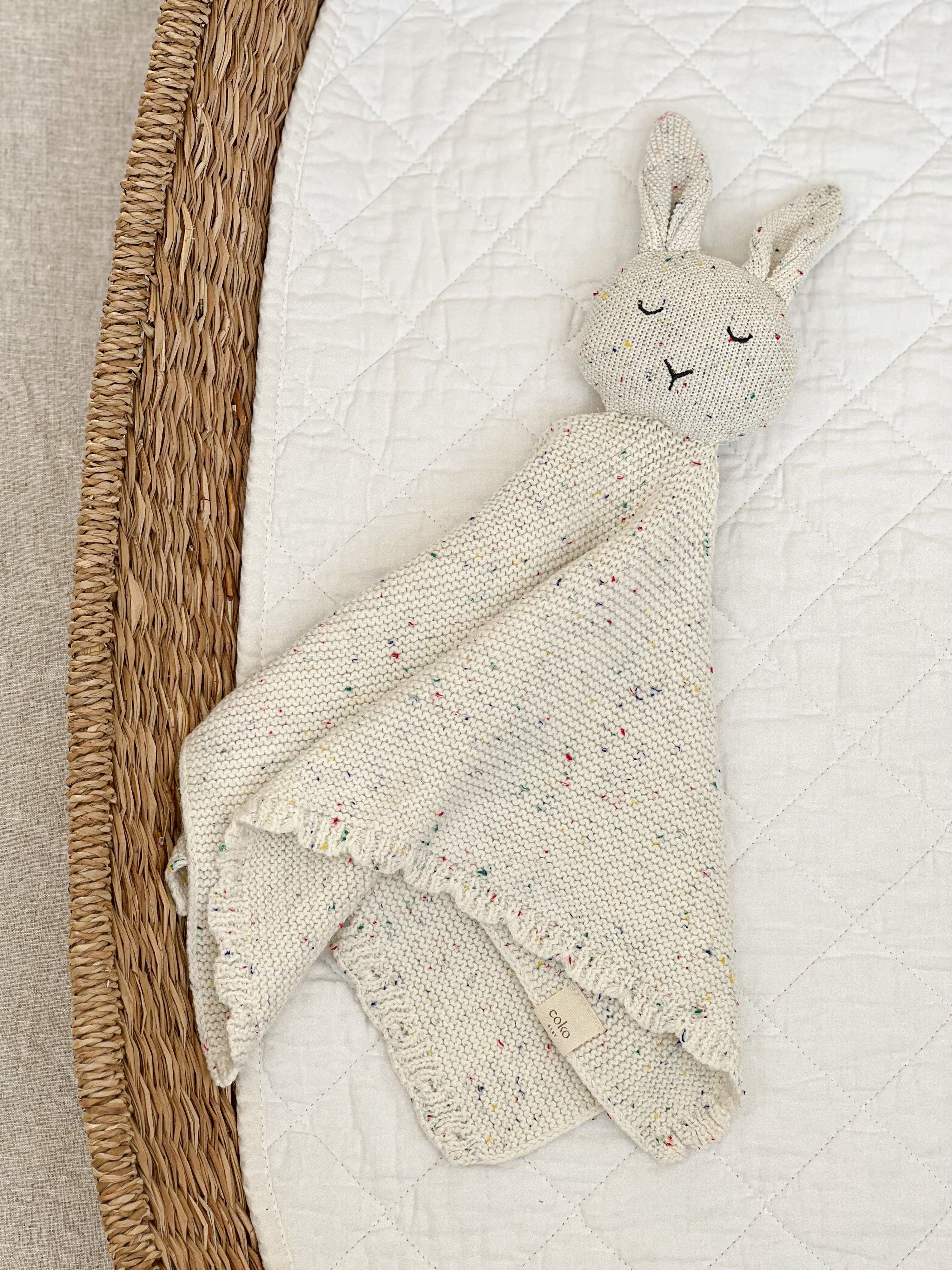Coko Baby Heirloom Bunny Comforters - Milk