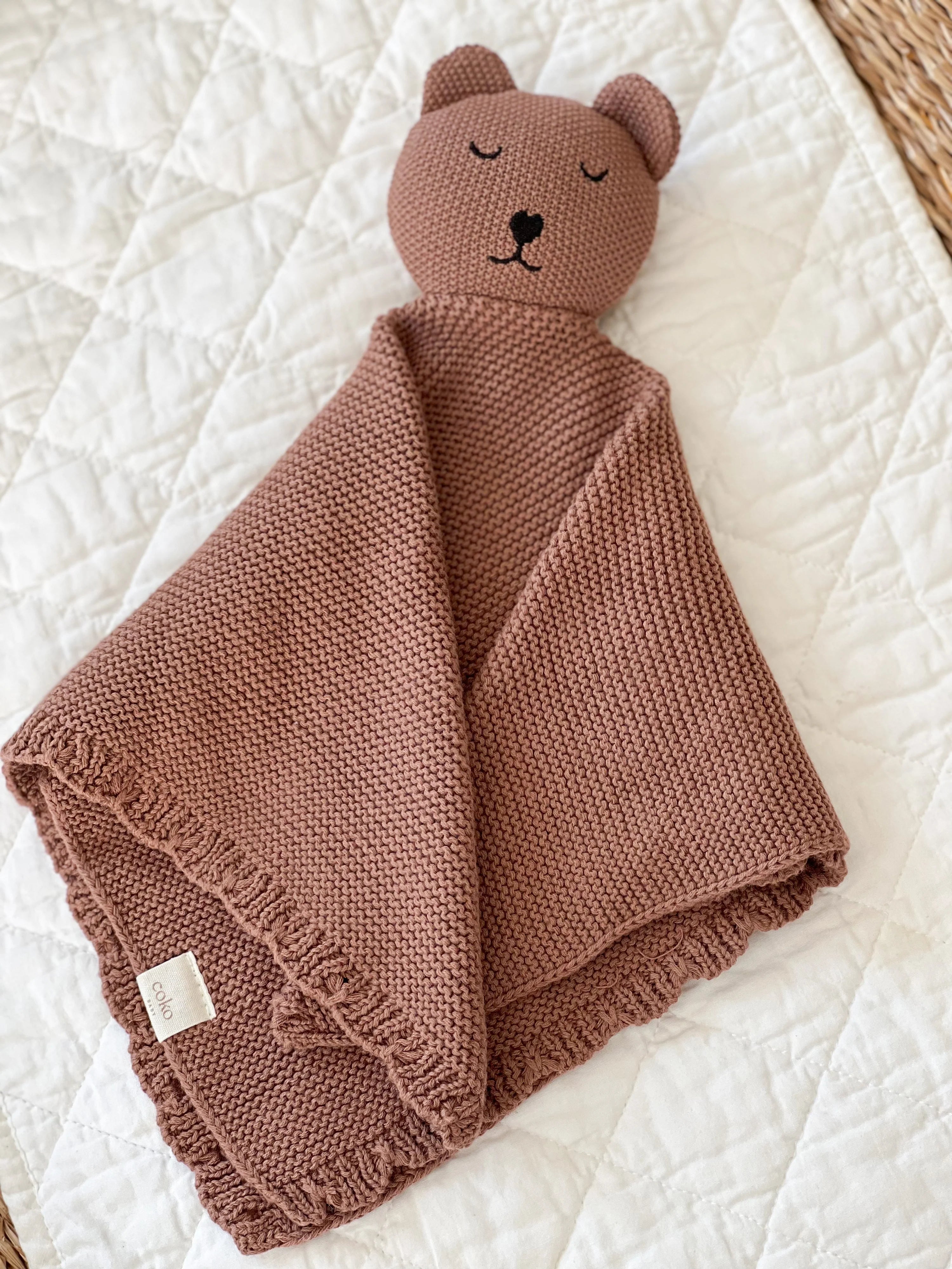 Coko Baby Heirloom Comforter - Chocolate Brown Bear