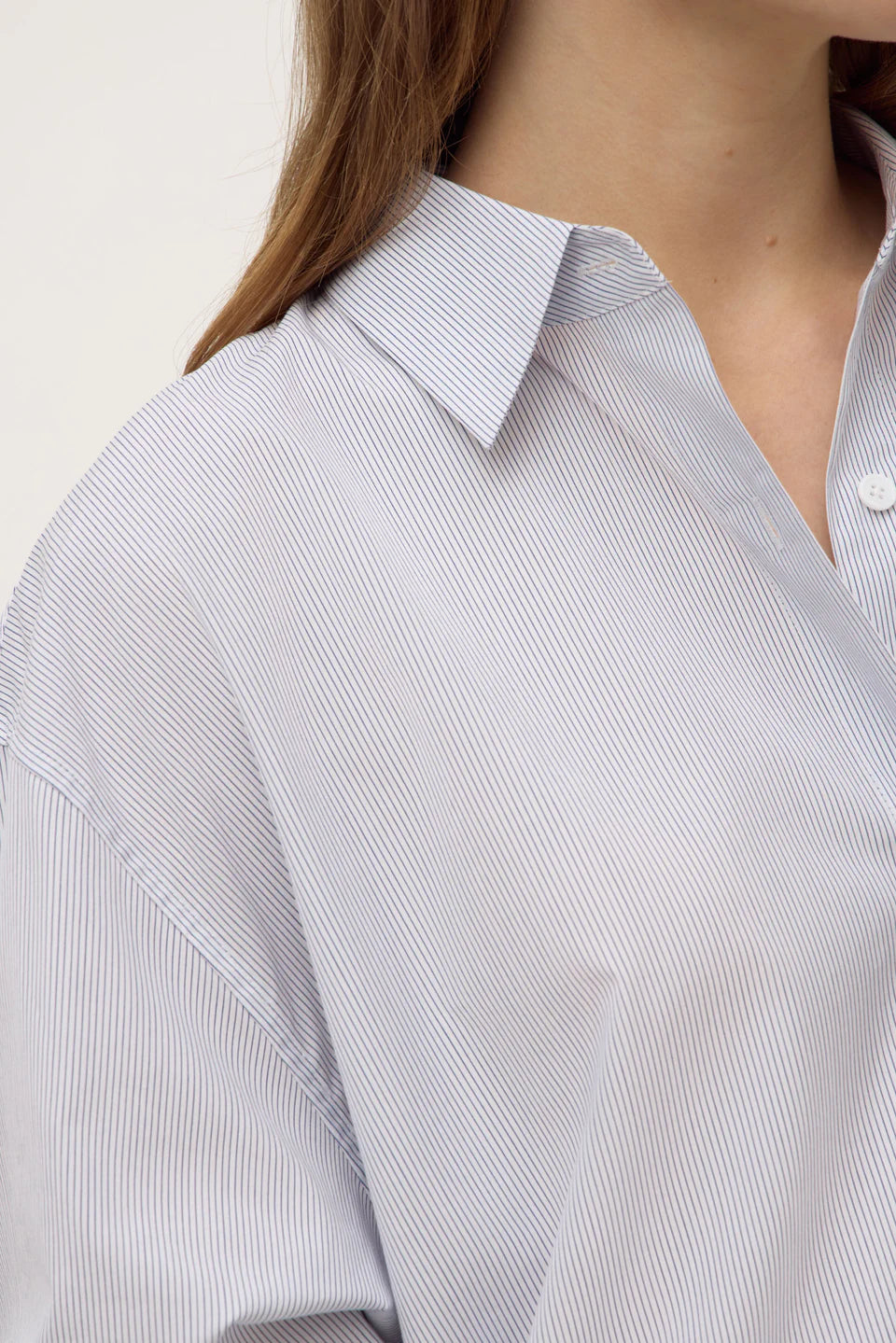 Assembly Label Cora Stripe Shirt Dress - White & Navy