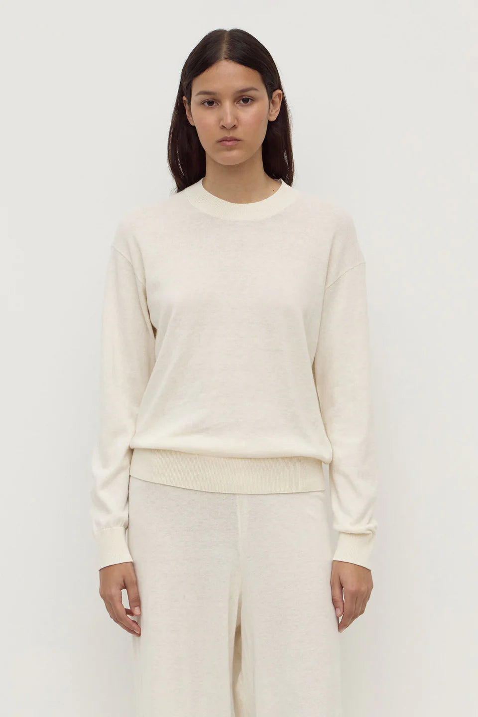 Assembly Label Cotton Cashmere Lounge Sweater - Cream