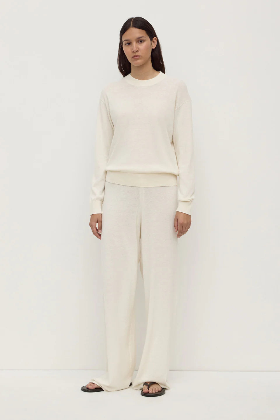 Assembly Label Cotton Cashmere Lounge Sweater - Cream