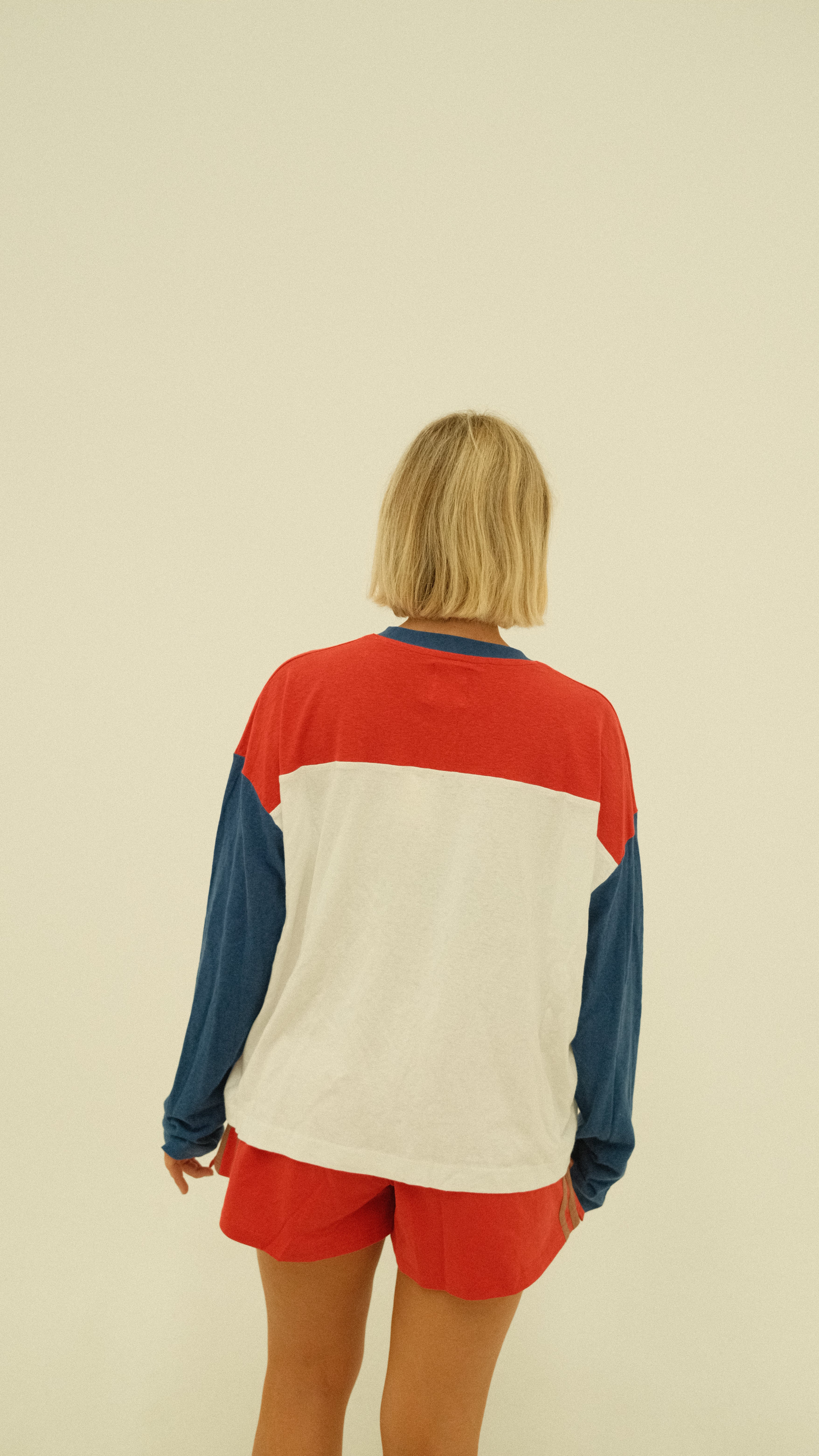 By Billie Established LS Tee - Red/Blue