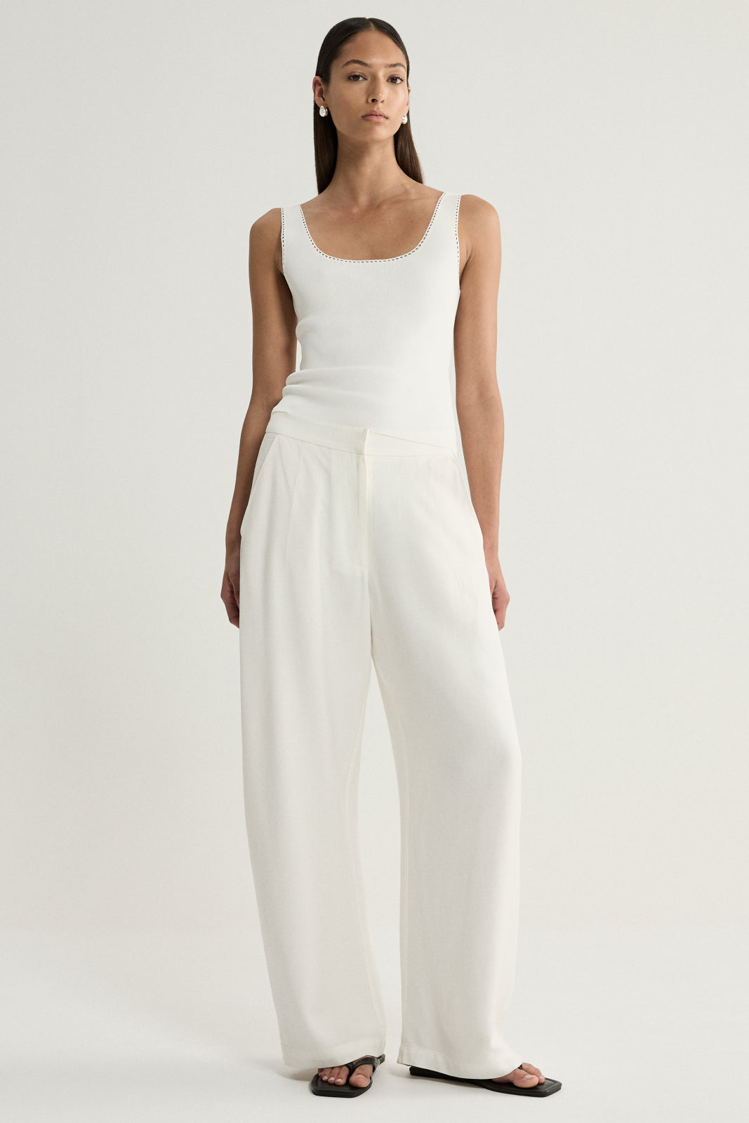 Elka Collective Elena Knit Top - White