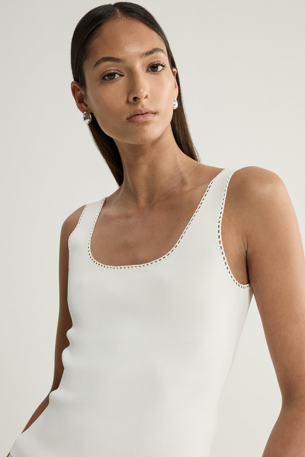 Elka Collective Elena Knit Top - White