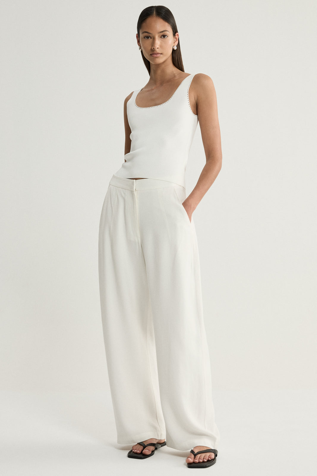 Elka Collective Elena Knit Top - White