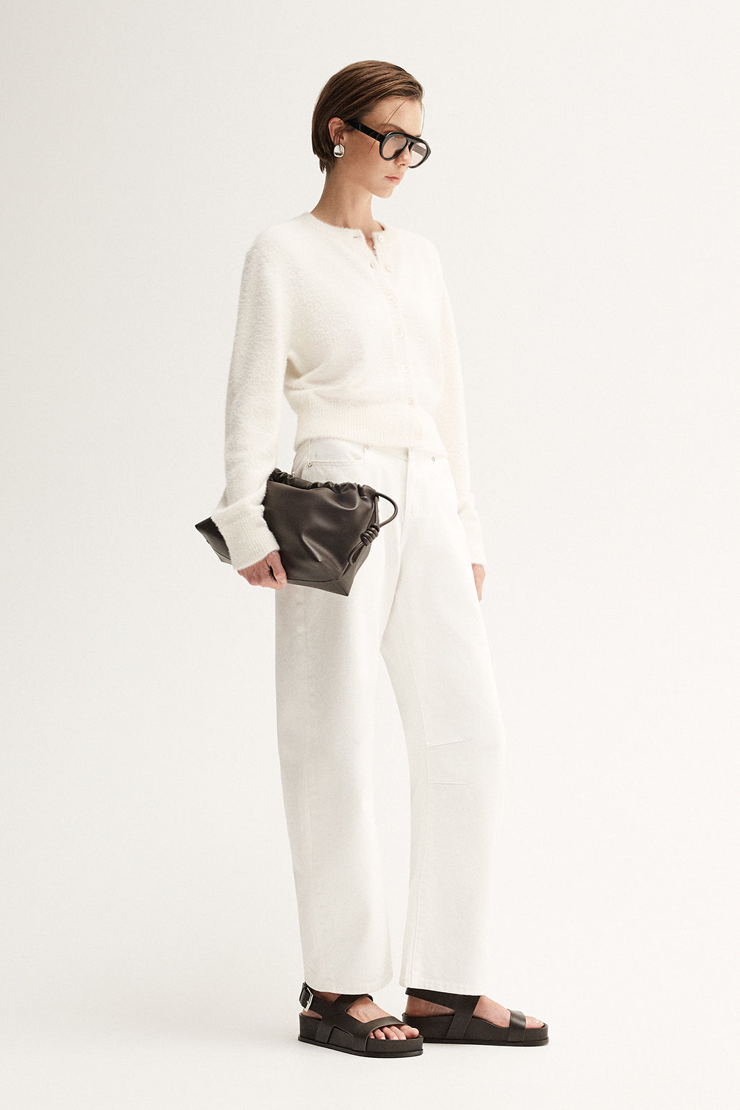 Elka Collective Posie Knit Cardigan - White