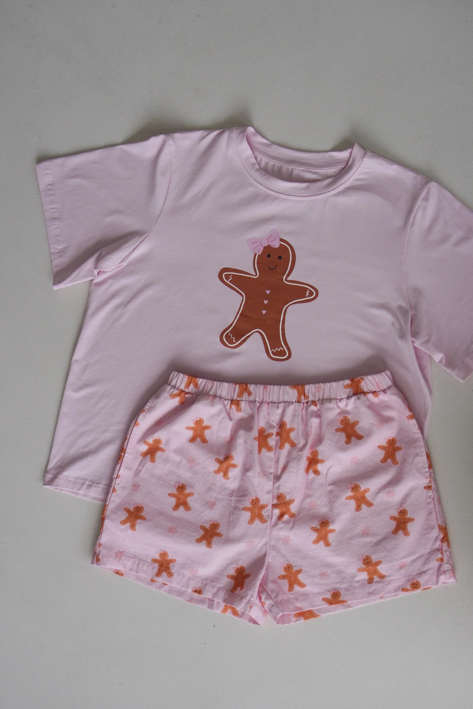 En. The Label Christmas PJS Adult - Gingerbread Pink