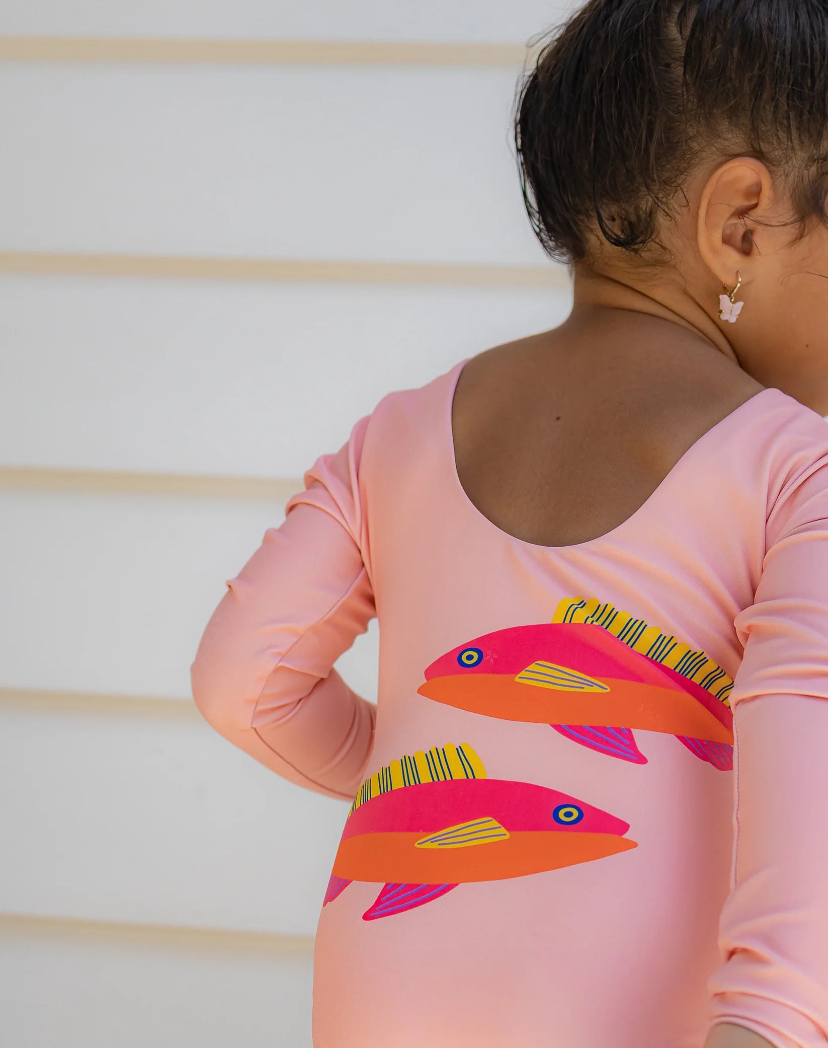 En. The Label Coral Fish Long Sleeve Swimsuit