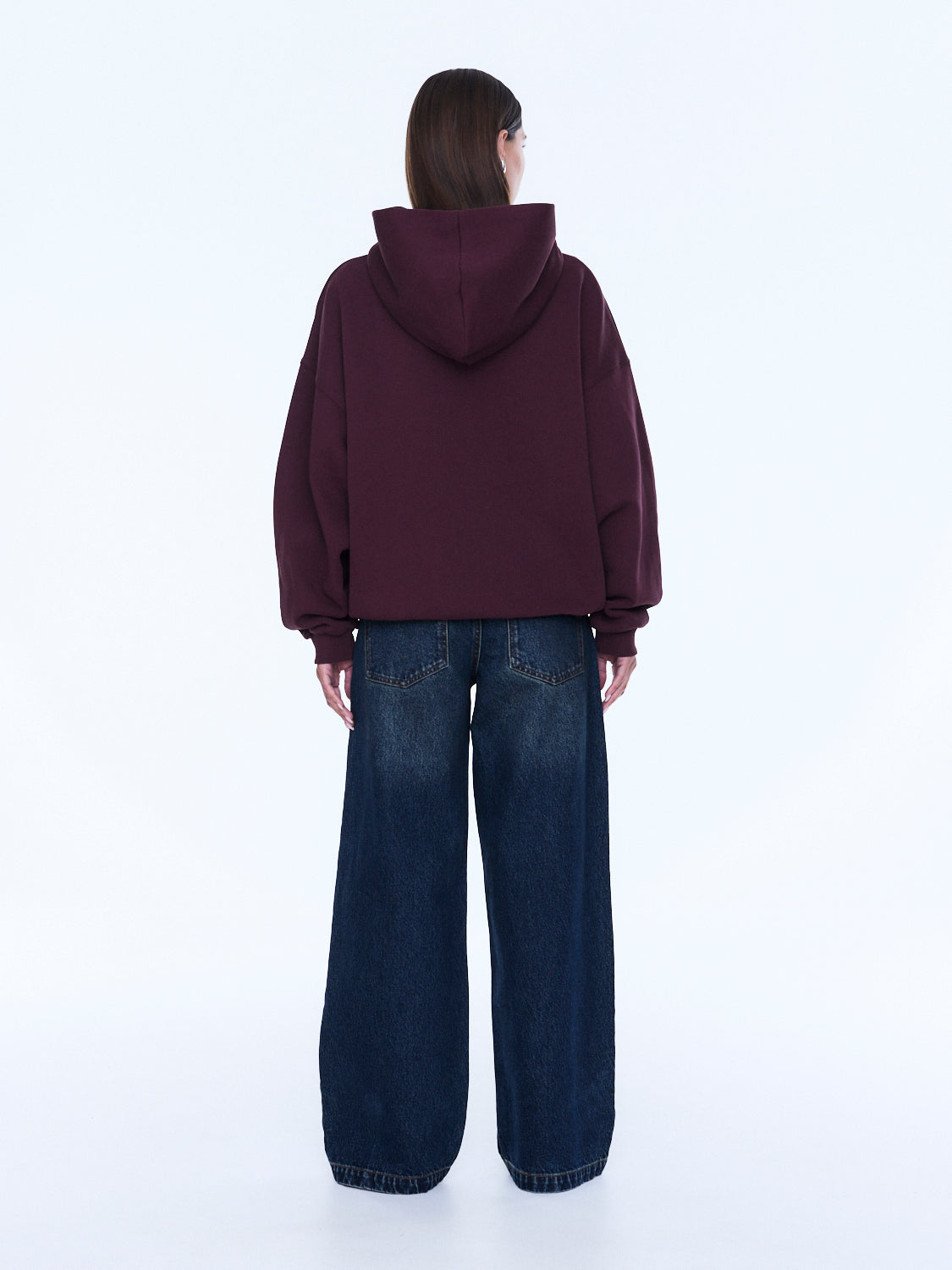 Ena Pelly Varsity Hoodie - Deep Cherry Red