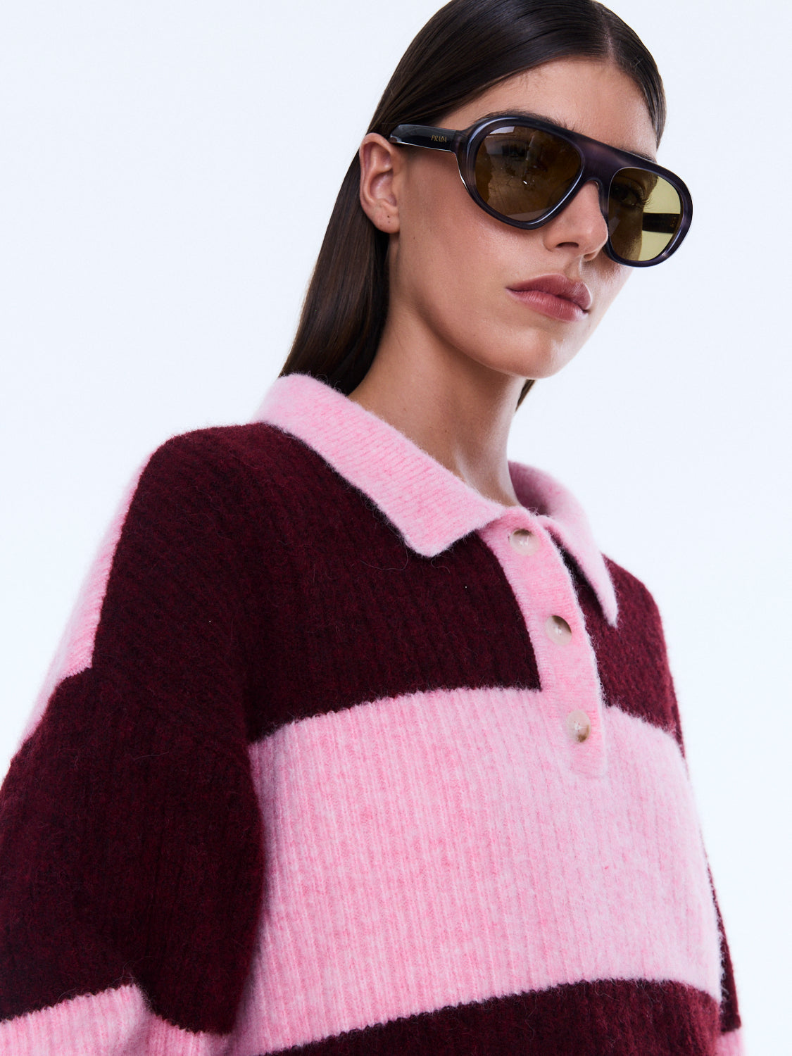 Ena Pelly Mikaela Knit Sweater - Cherry Stripe