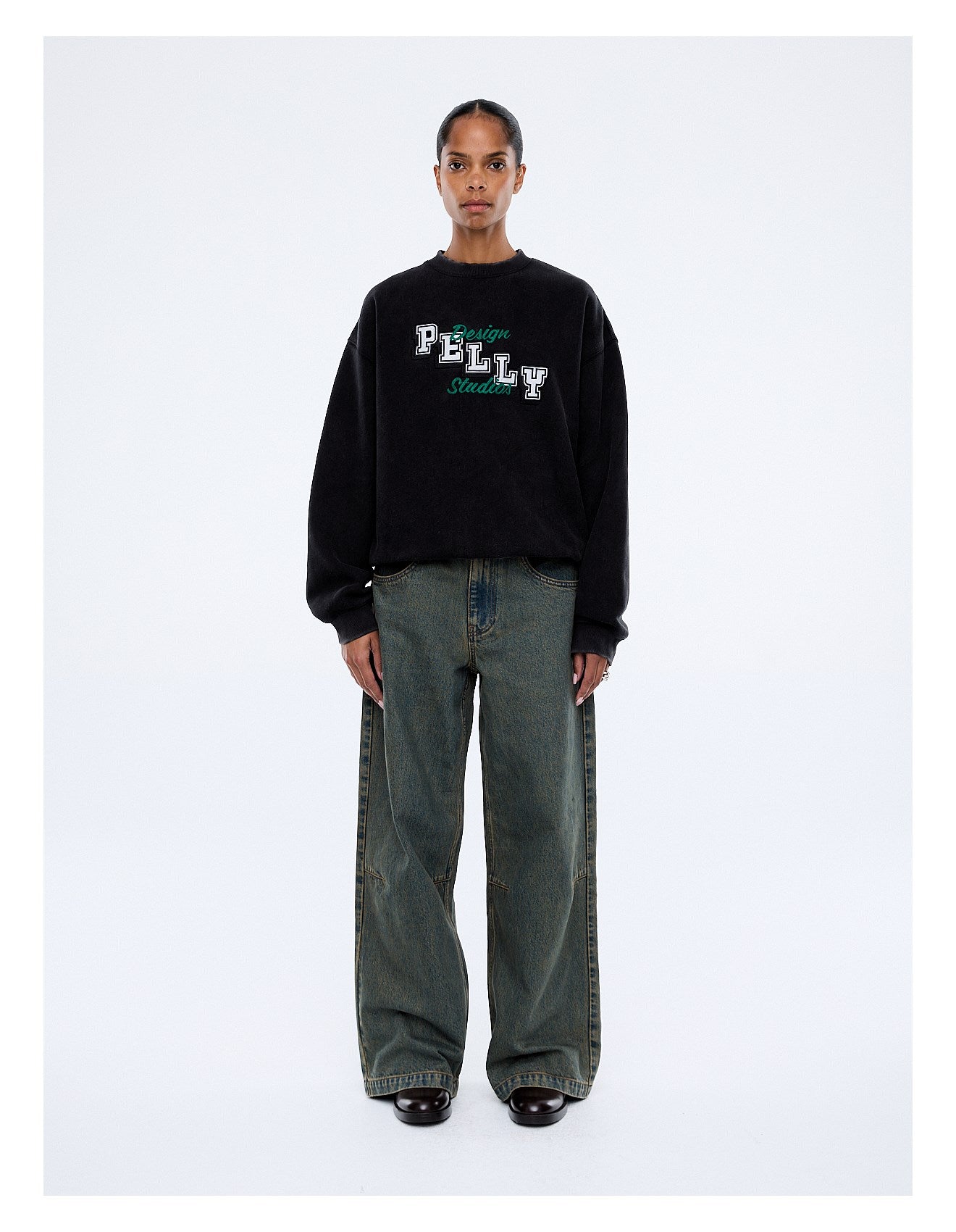 Ena Pelly Mila Oversized Sweater - Phantom/Pely