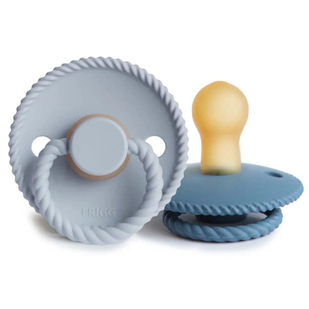 Frigg Rope Pacifier 2 Pack - Ocean and Pale Blue
