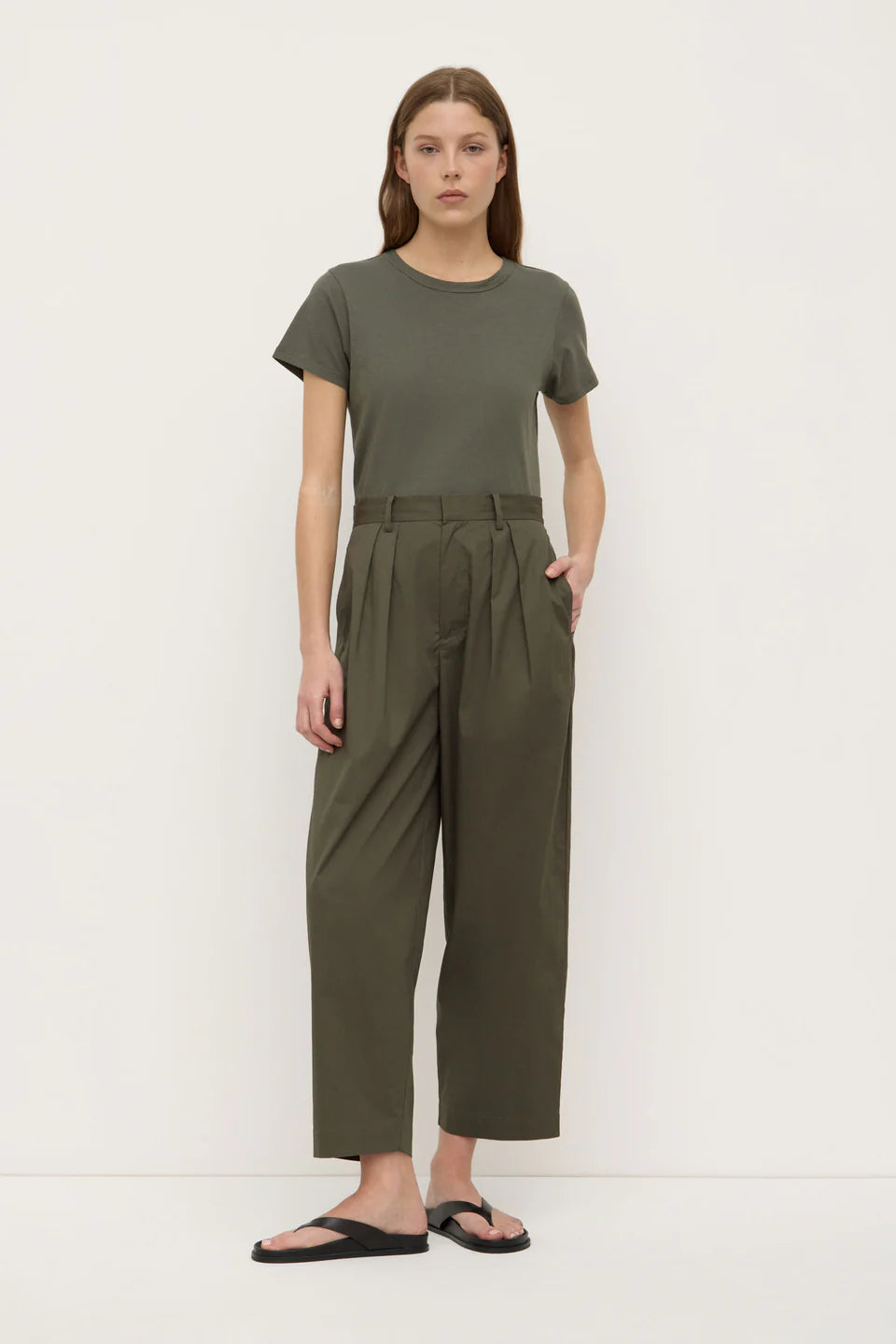 Assembly Label Geno Poplin Pant - Moss