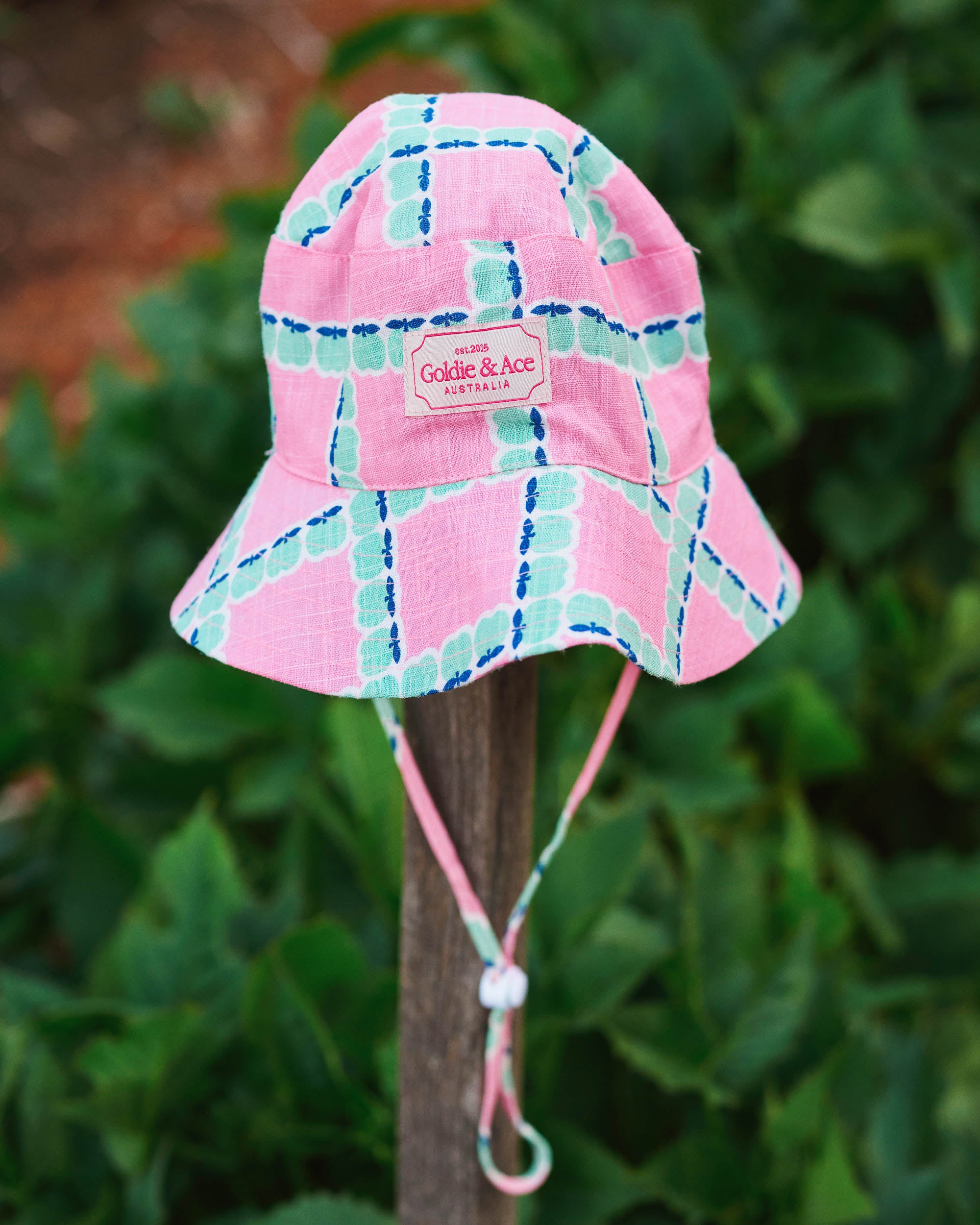Goldie + Ace Apple Check Bucket Hat