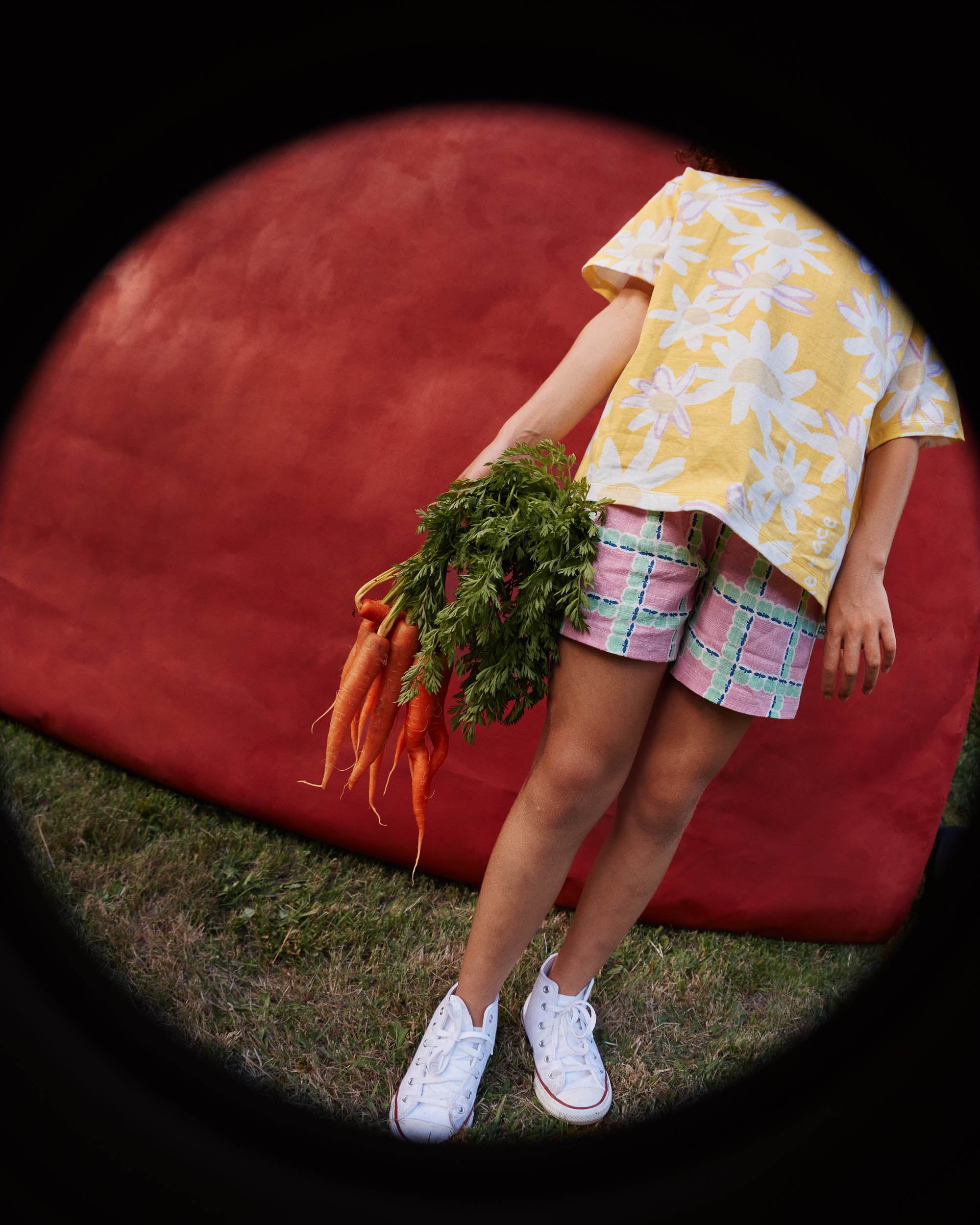 Goldie + Ace Apple Check Shorts - Pink