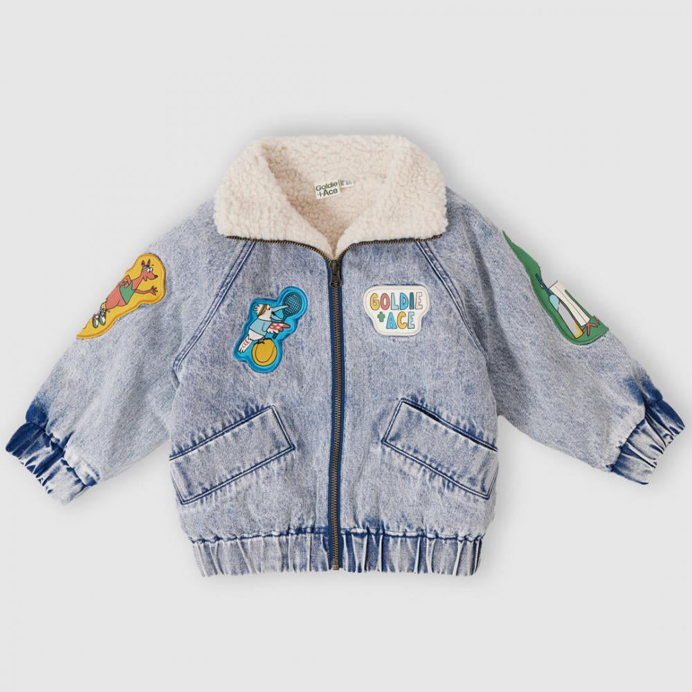 Goldie + Ace Ari Denim Sherpa Jacket