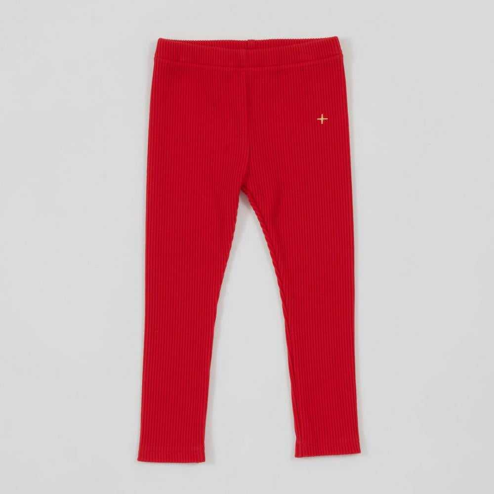 Goldie + Ace Bowie Rib Legging - Red
