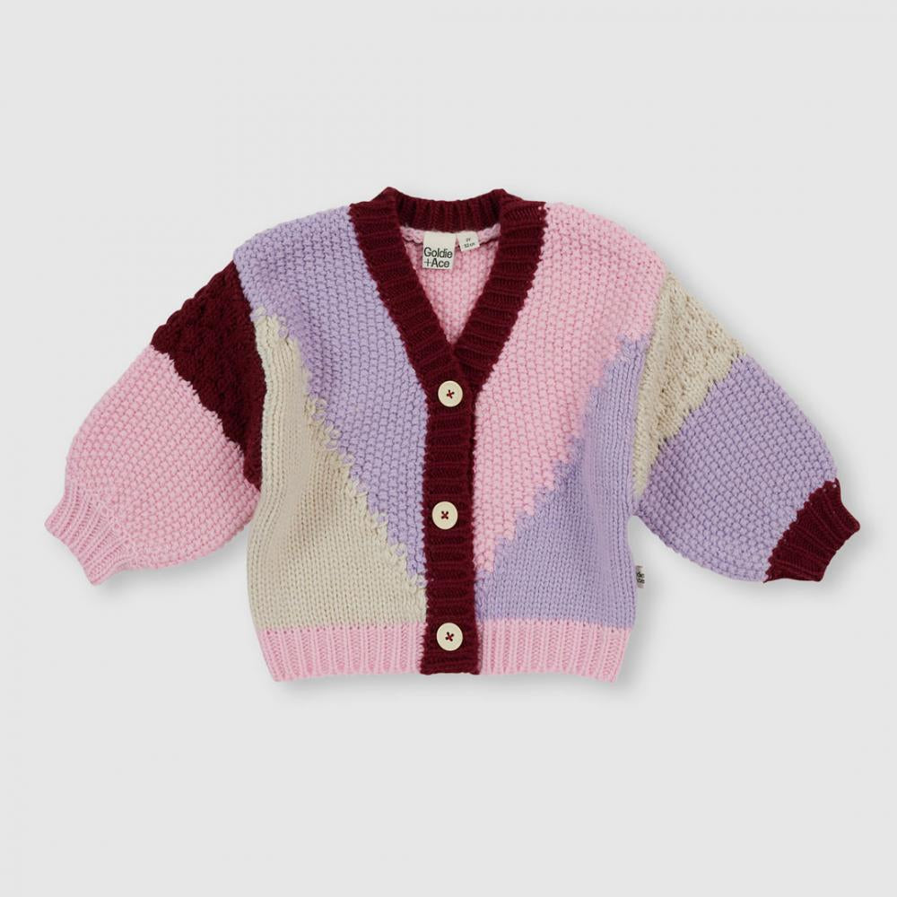 Goldie + Ace Colour Block Knit Cardigan