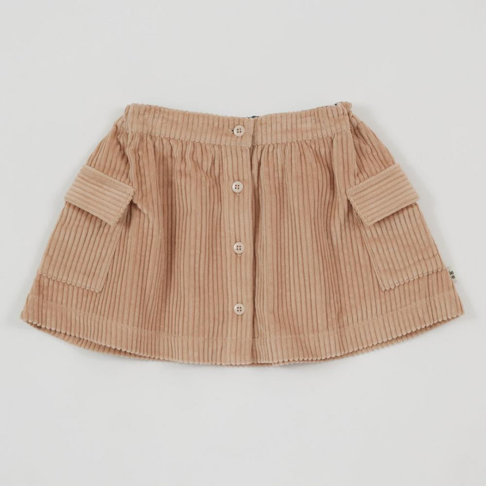 Goldie + Ace Corduroy Pocket Skirt - Tan
