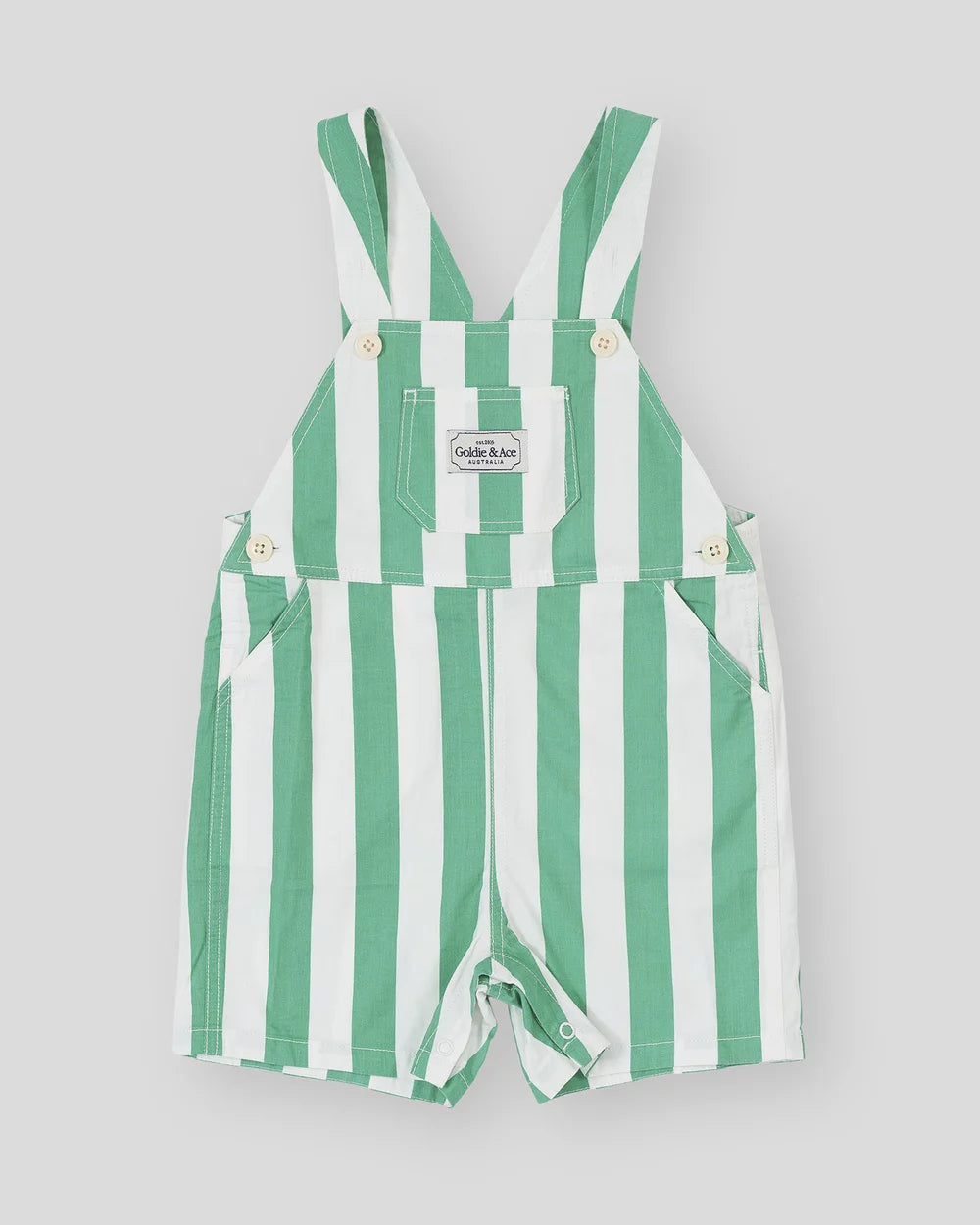 Goldie + Ace Happy Stripe Button Burton Overall