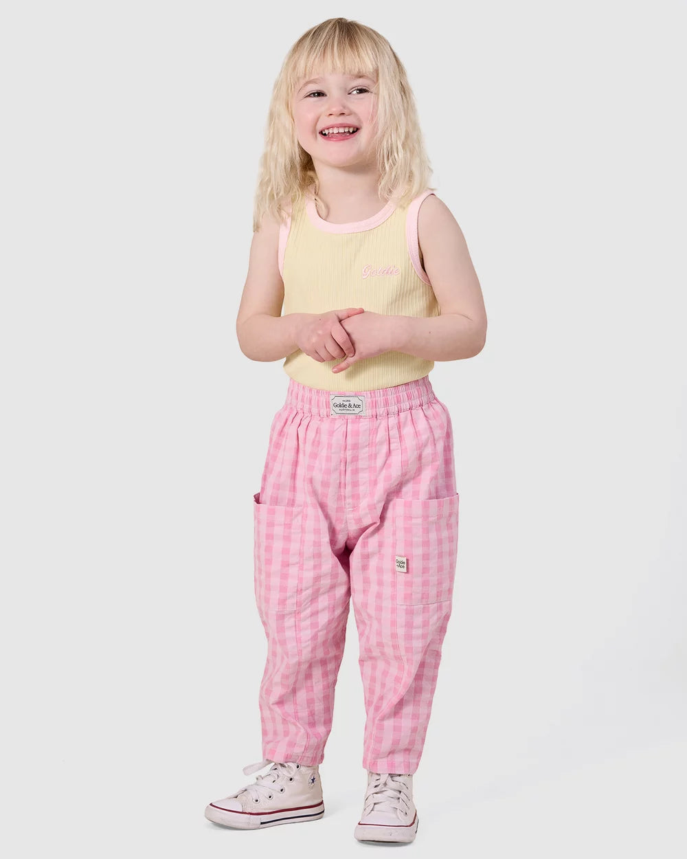 Goldie + Ace Lightweight Gingham Kit Pocket Pant