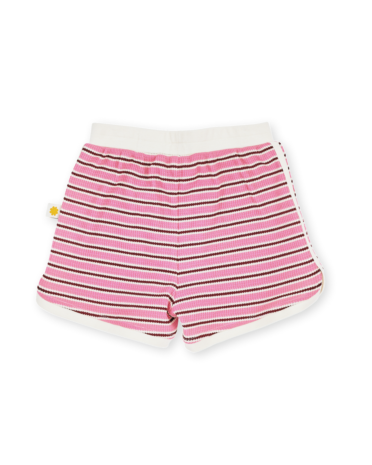 Goldie + Ace Waffle Short - Pink Stripe