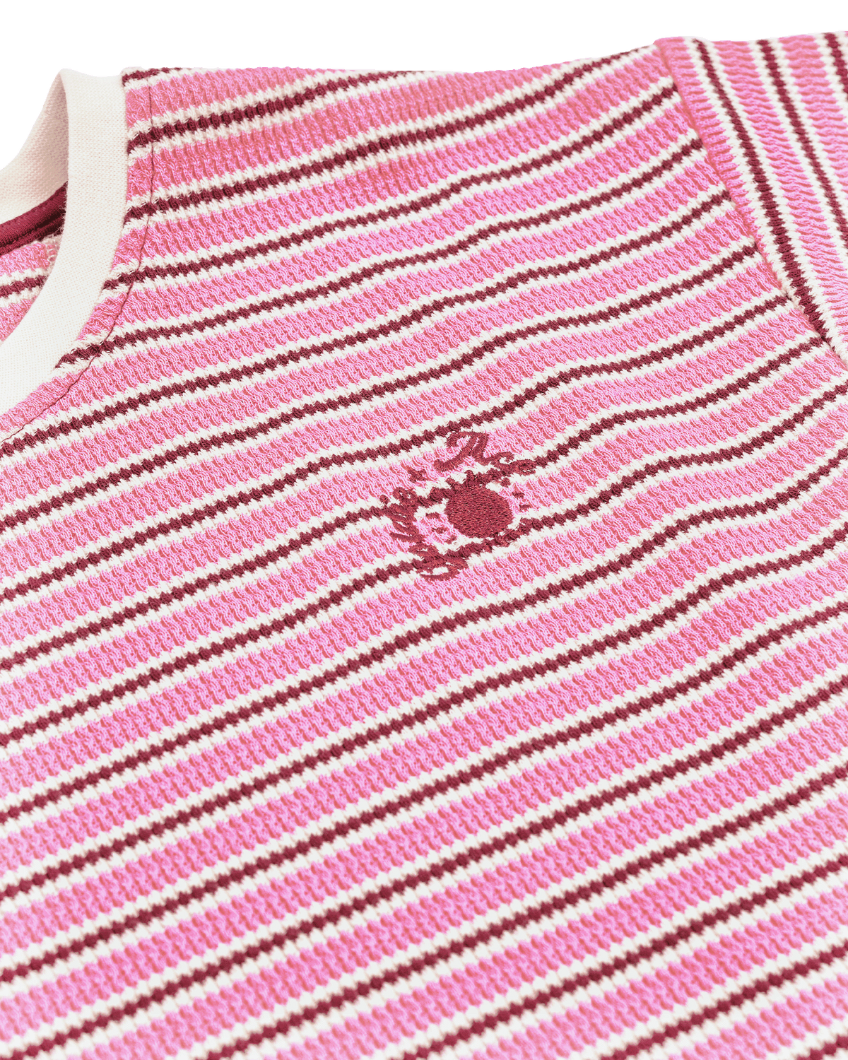 Goldie + Ace Waffle Stripe T-Shirt - Pink