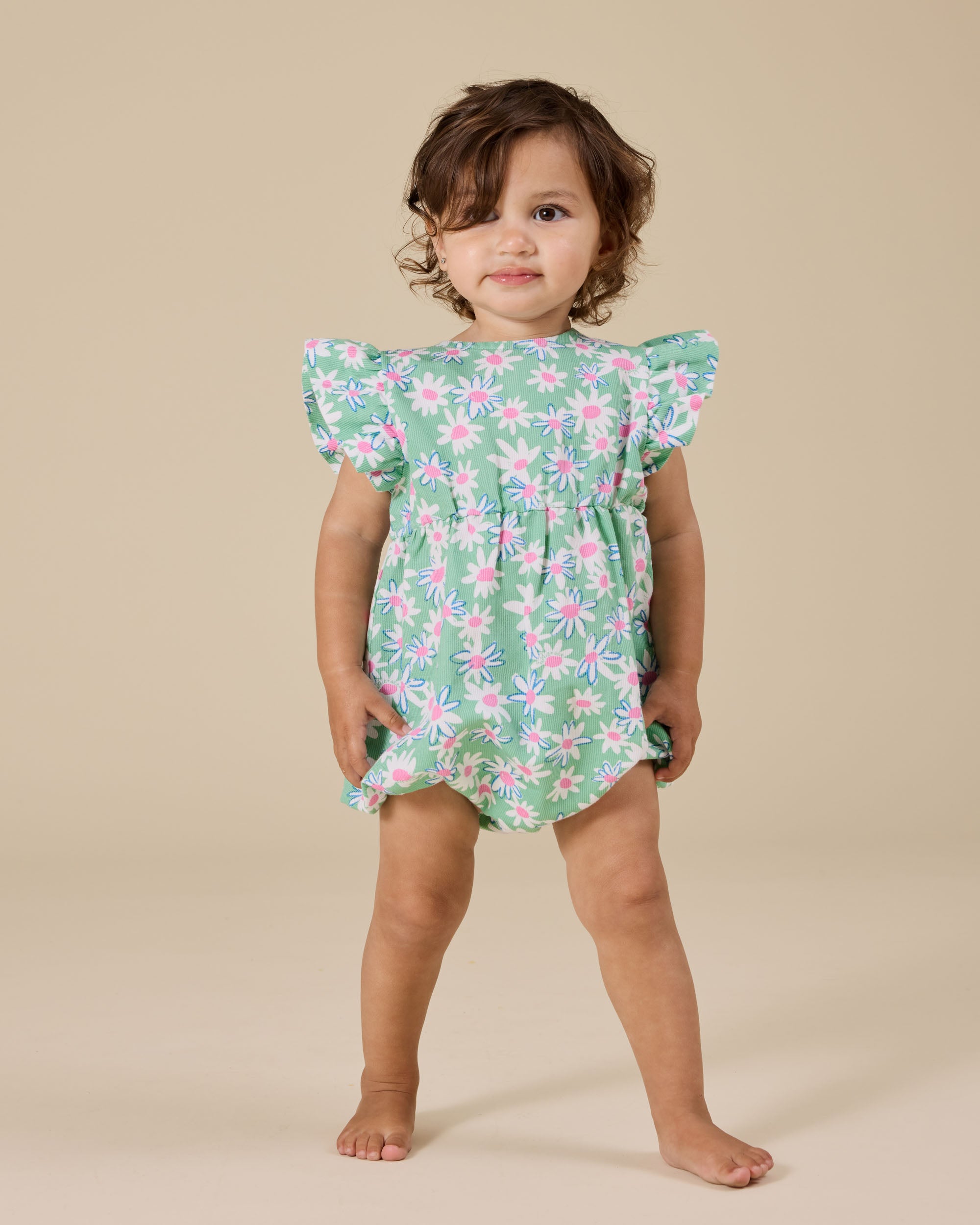 Goldie + Ace Daisy Patch Lani Romper