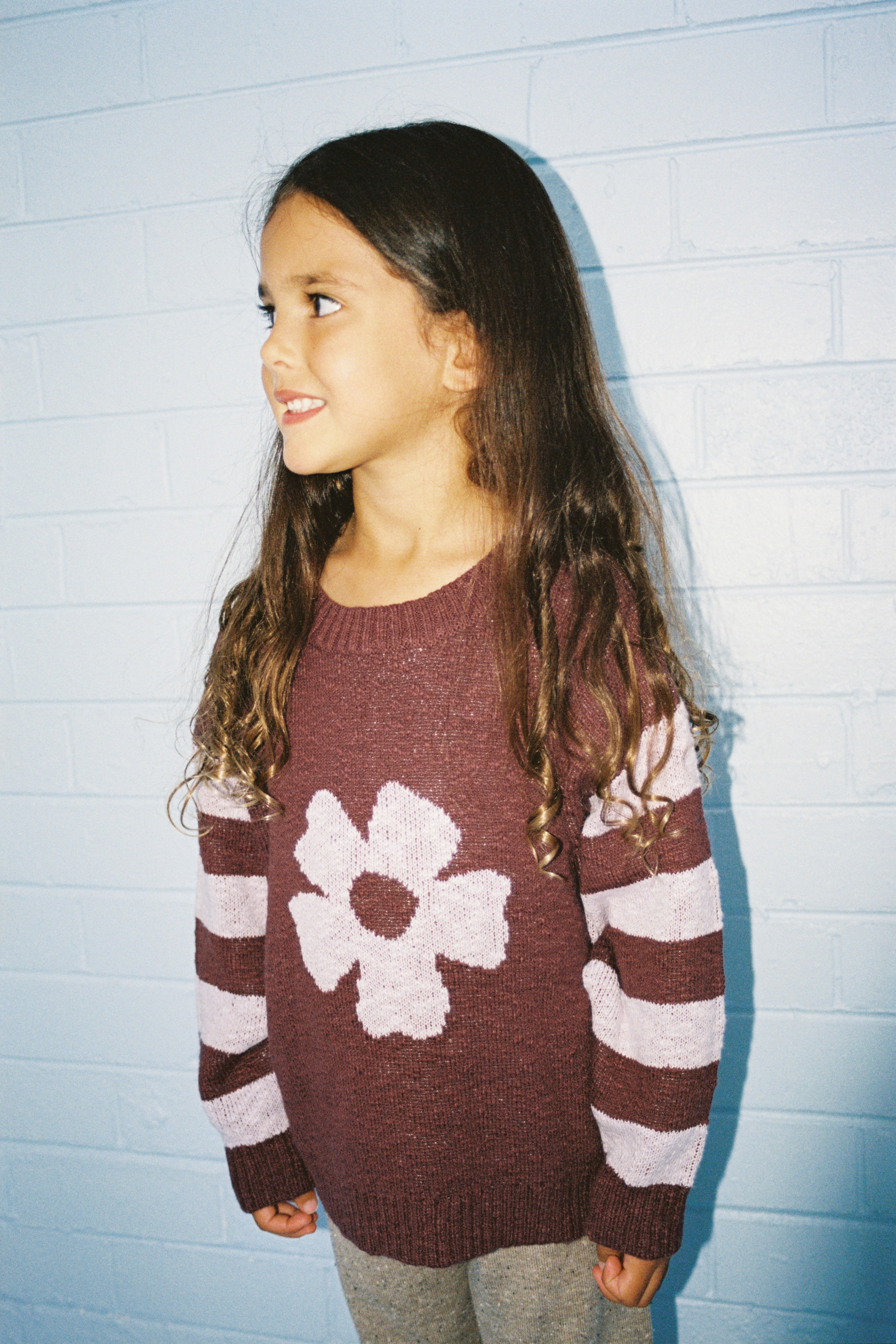 Grown Bloom Knit Pullover - Plum