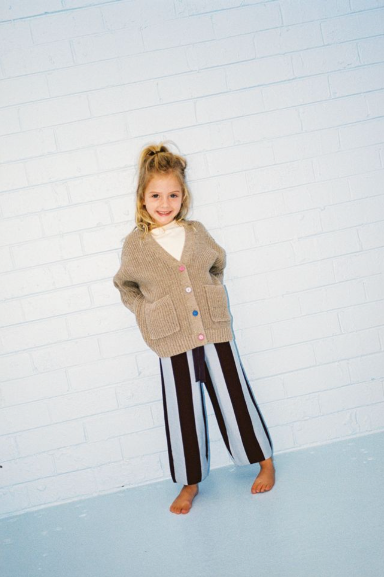 Grown Striped Knit Pant - Plum&Haze