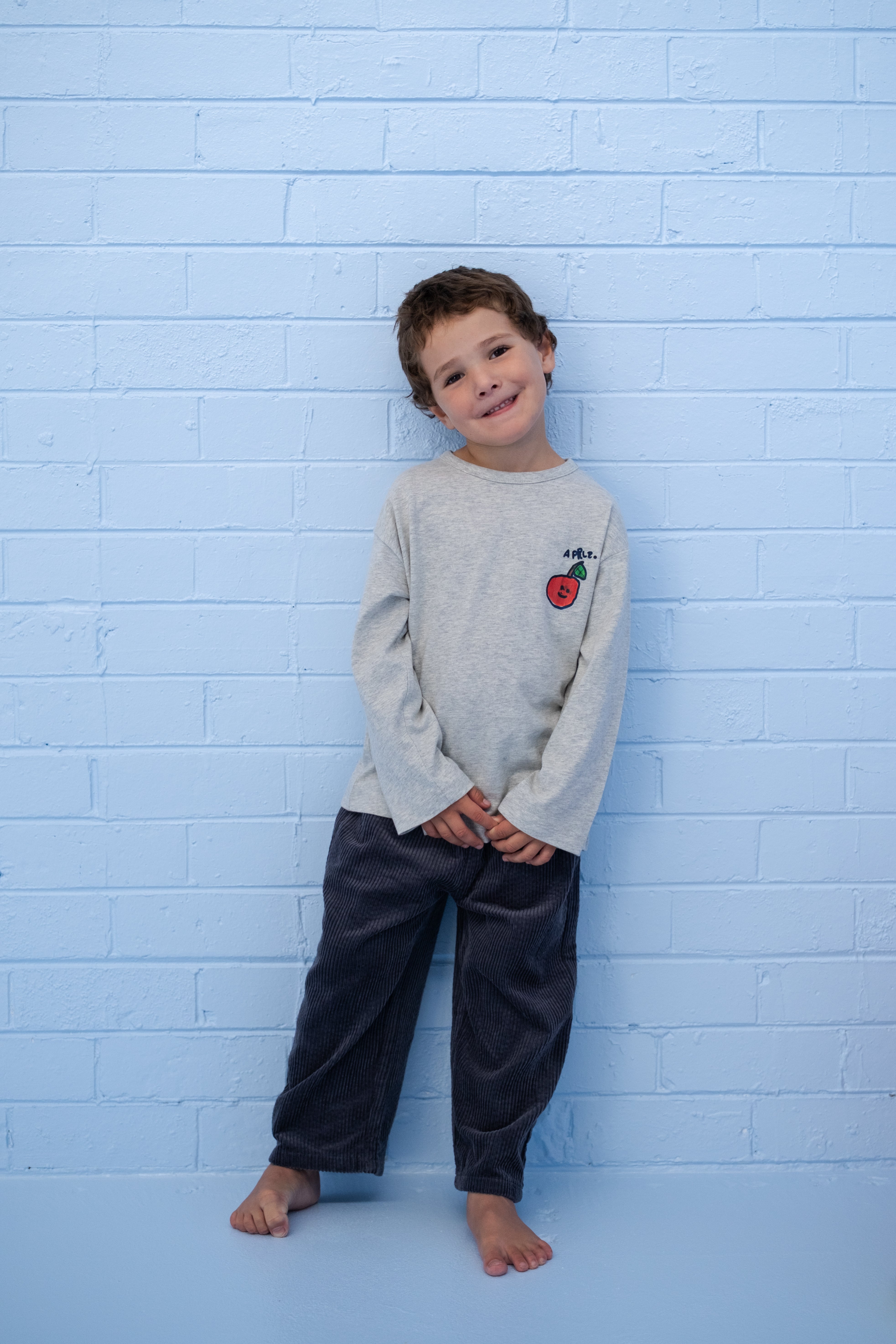 Grown Organic Cord Pant - Charcoal