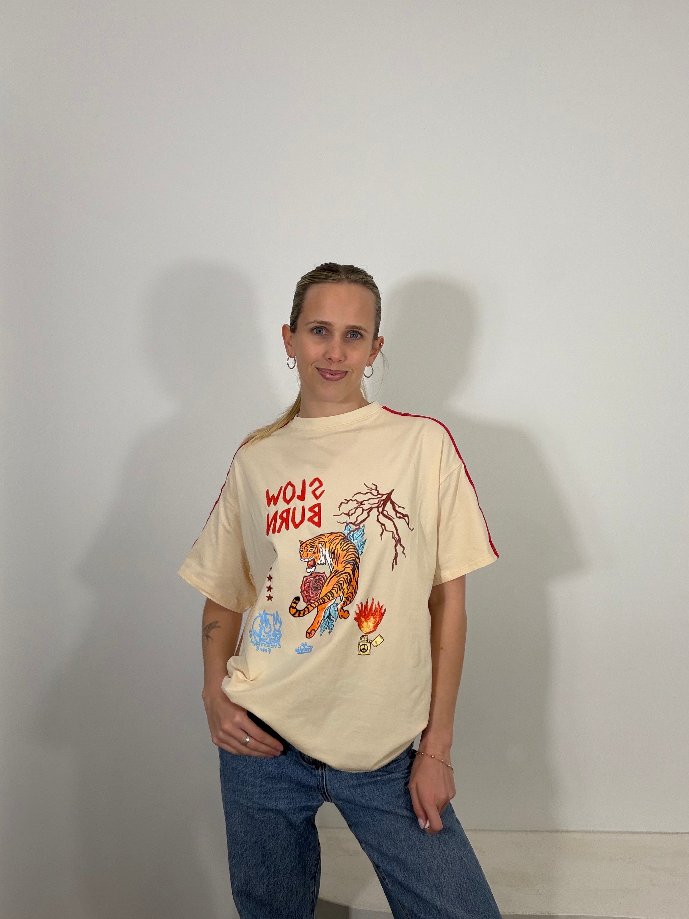 By Frankie Slow Burn Tiger T-Shirt