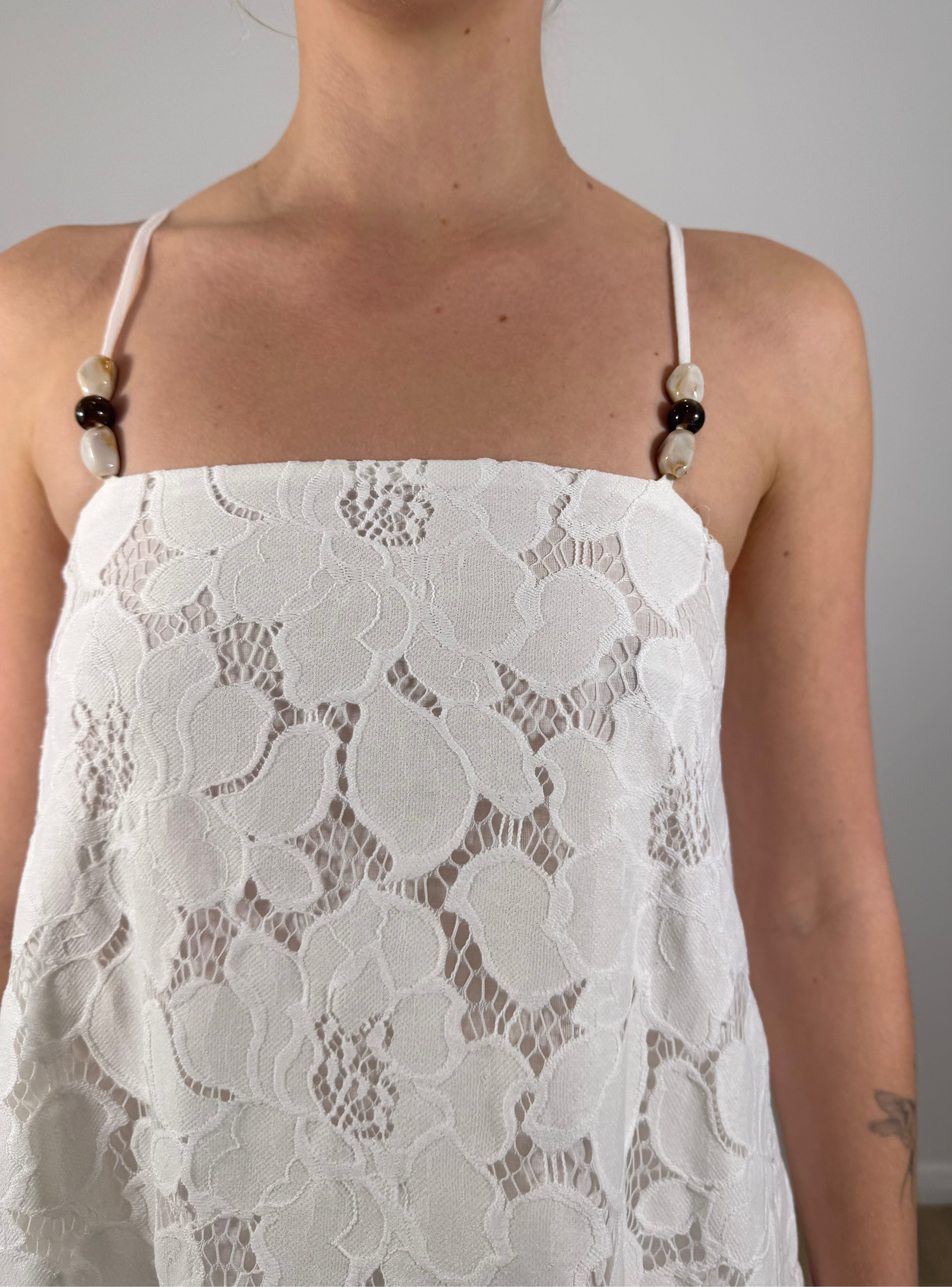 By Frankie Lace Bead Set - White