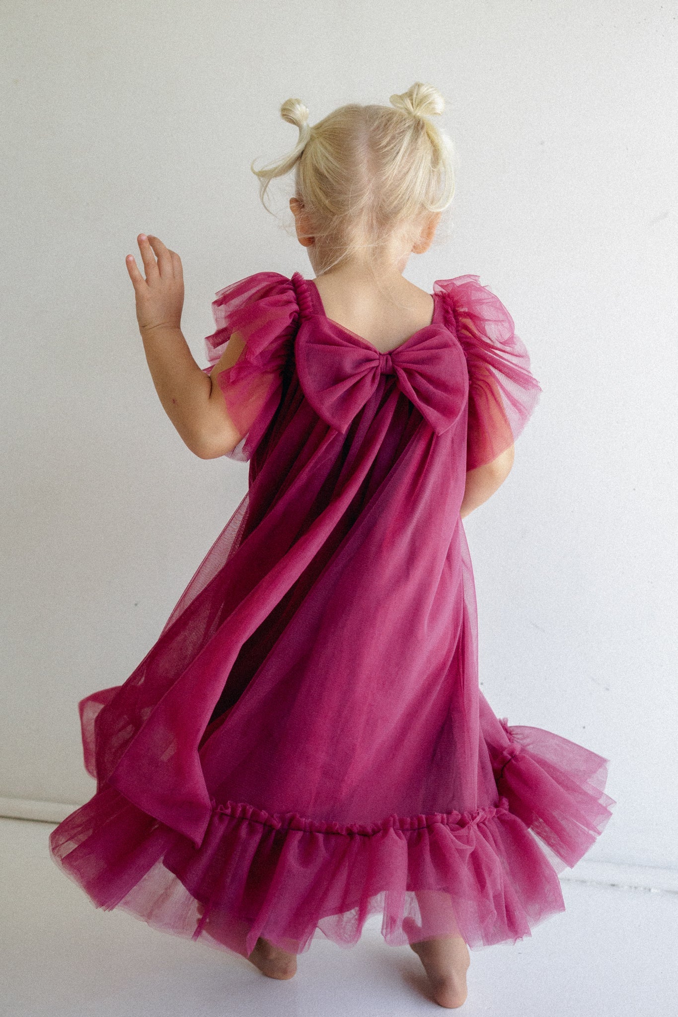 JUNI Zimi Tulle Dress - Holly Berry