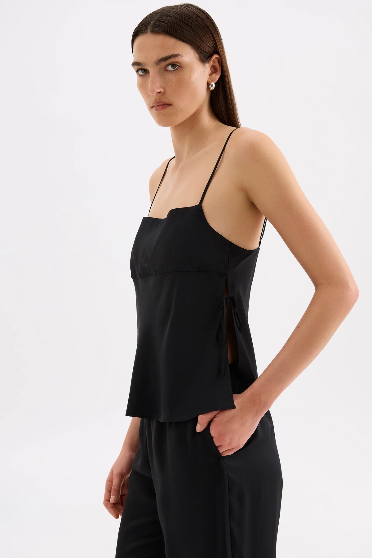 Nude Lucy Jaslynn Tencel Top - Black