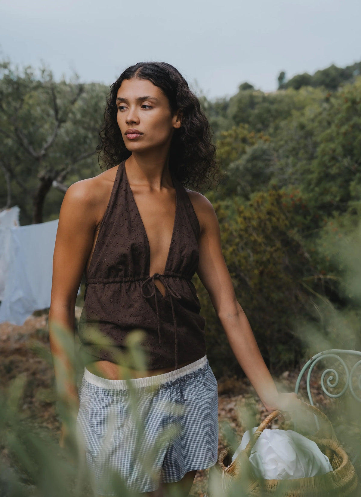 Juni Aimee Halter Top - Espresso COMING SOON