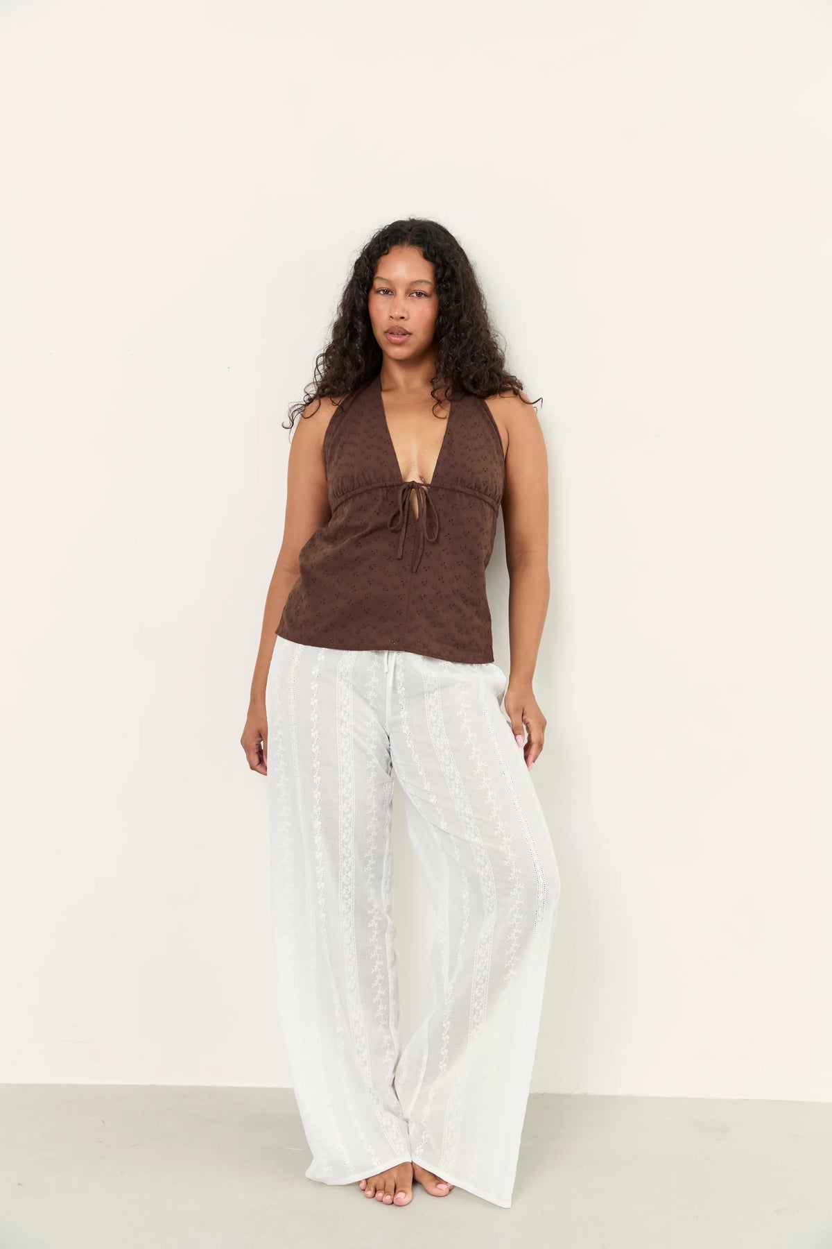 Juni Aimee Halter Top - Espresso COMING SOON